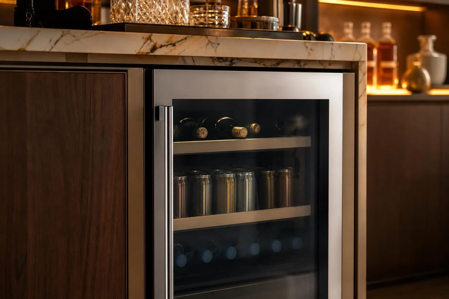 Haier HVZ040ABH5S 40-Bottle Wine Cooler Review (2026): Practical Larger Storage 2 Close-up of the Haier HVZ040ABH5S review build quality, materials and finish during our review