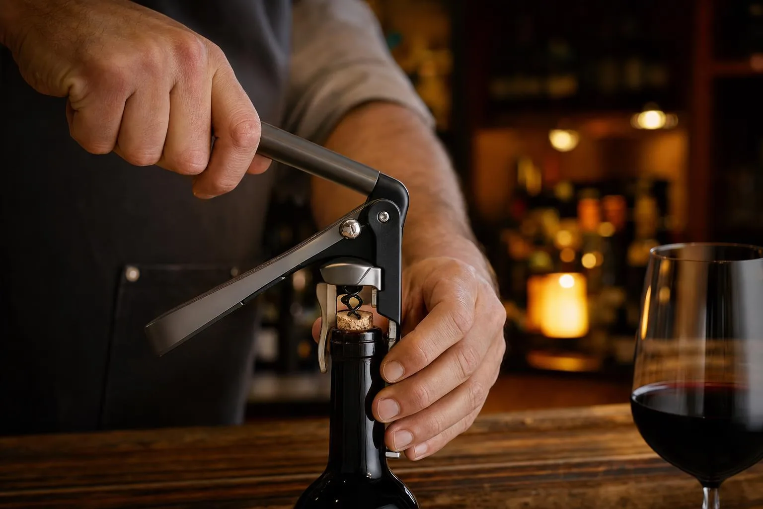 HiCoup Wine Corkscrew All-In-One Review 2026 3 The HiCoup Wine Corkscrew shown in everyday use at home, as tested by FlightWineBar