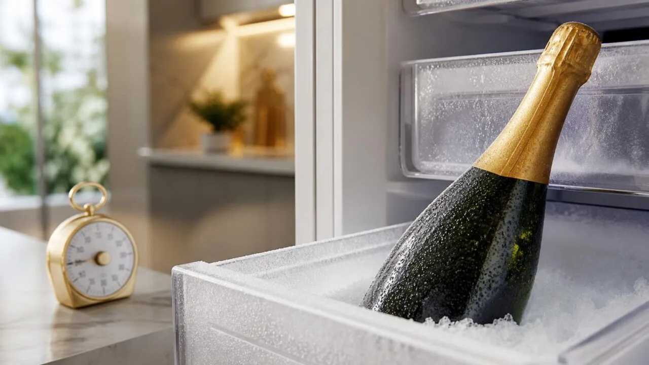how long can you keep champagne in the freezer