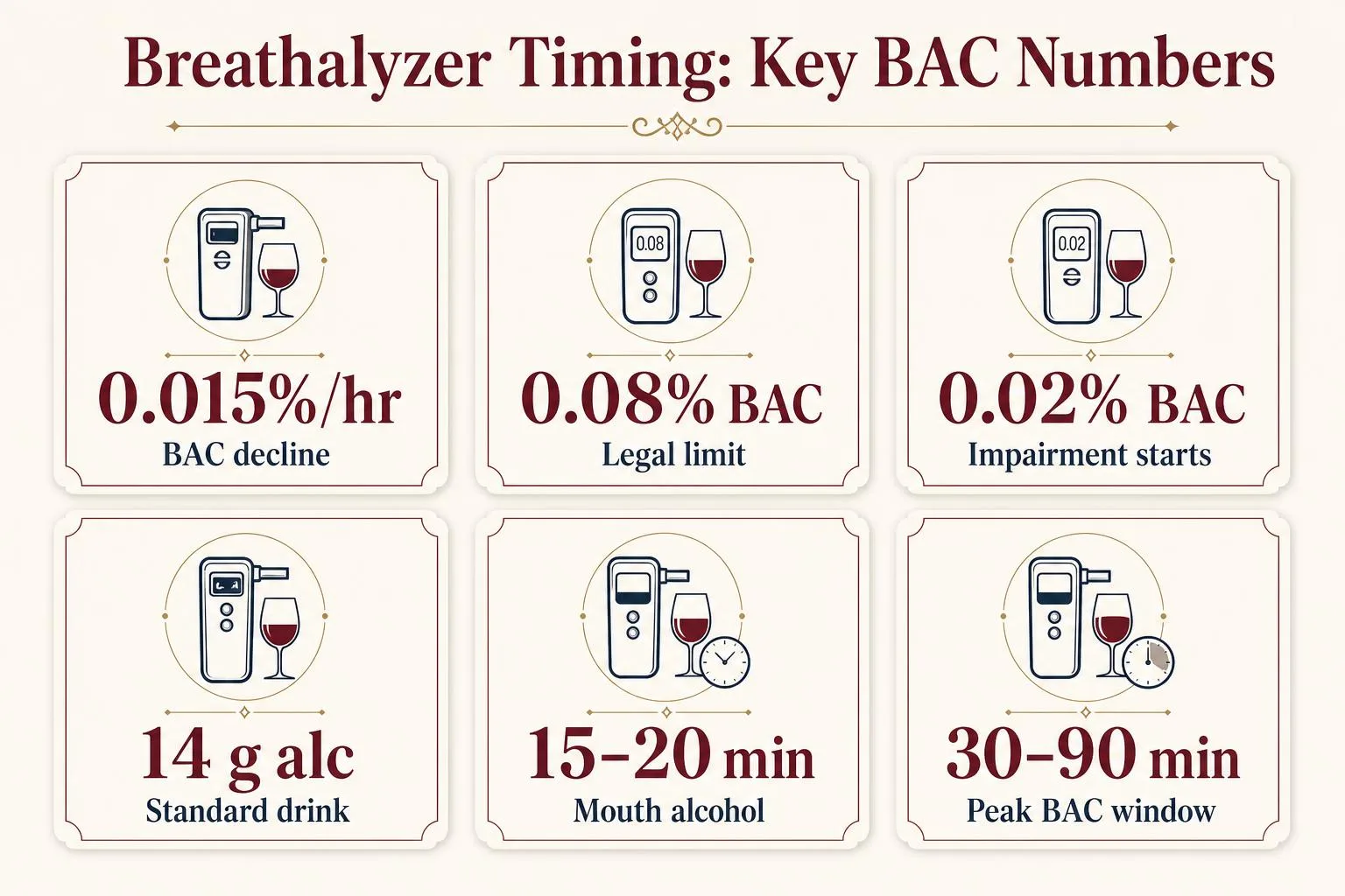 Breathalyzer Timing: Key BAC Numbers — key facts at a glance