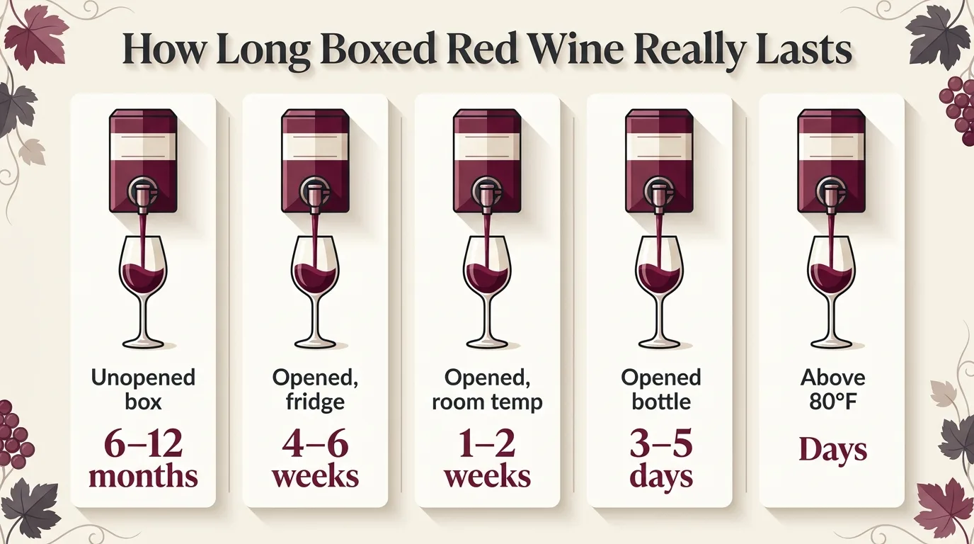 How Long Boxed Red Wine Really Lasts — key facts at a glance