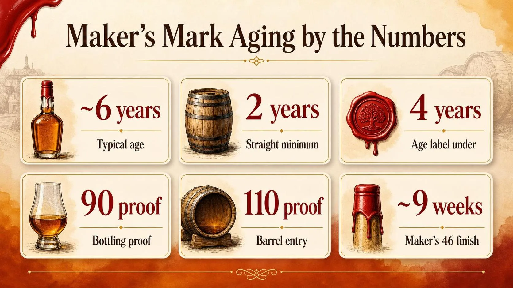 How Long Is Maker’S Mark Bourbon Aged? 1 Maker’s Mark Aging by the Numbers — key facts at a glance