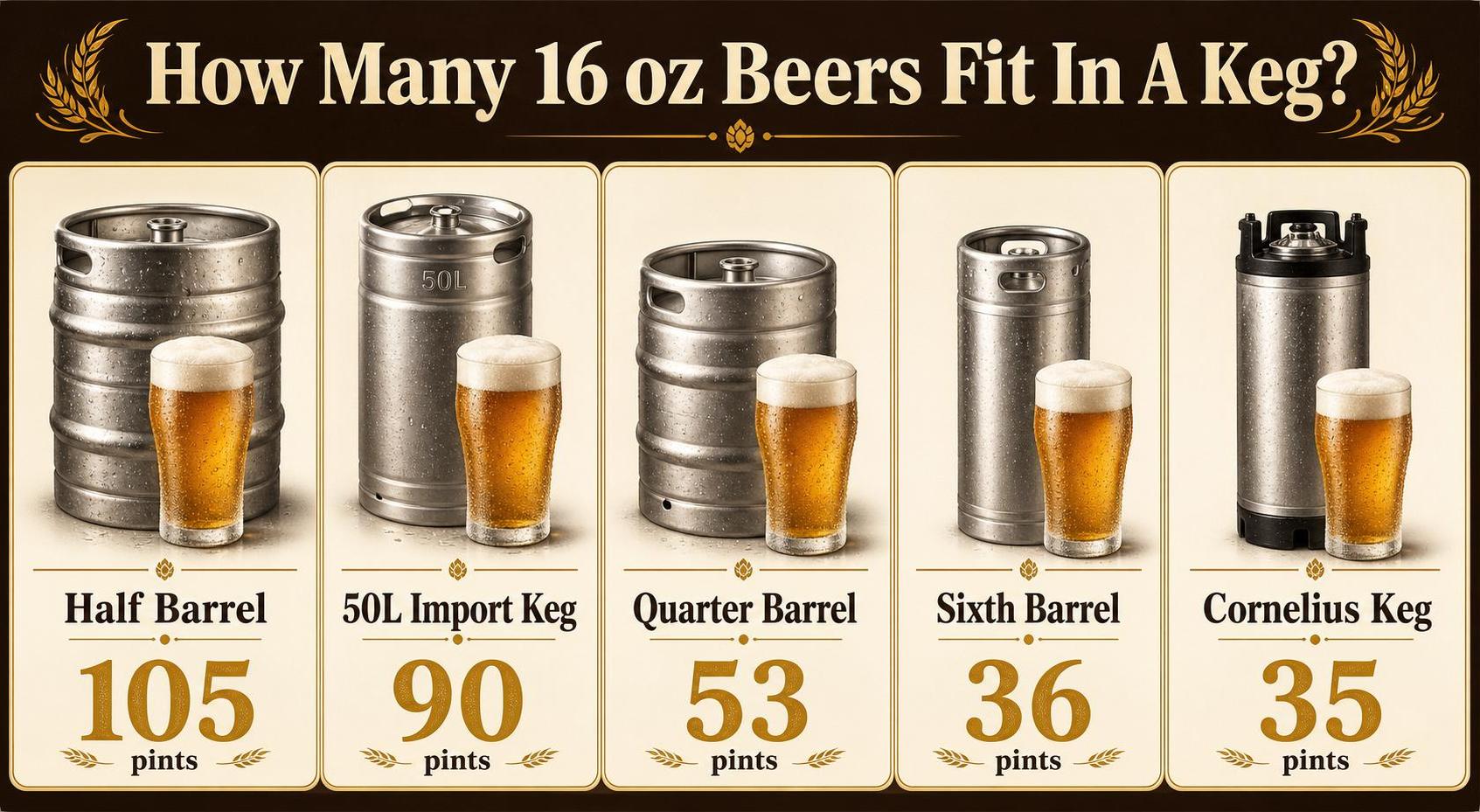 How Many 16 oz Beers Fit In A Keg? — key facts at a glance