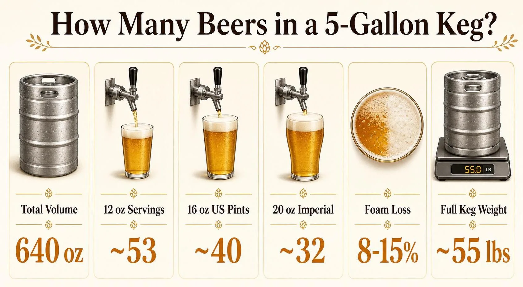 9 Essential Facts About How Many Beers In A 5 Gallon Keg (2026 Expert Draft & Serving Guide) 1 How Many Beers in a 5-Gallon Keg? — key facts at a glance