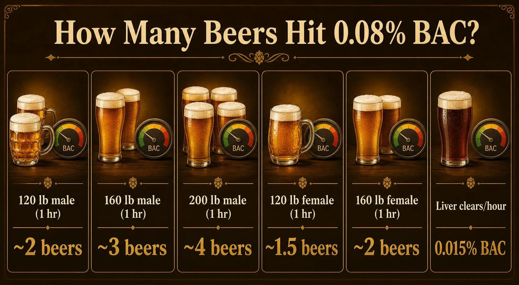 How Many Beers Hit 0.08% BAC? — key facts at a glance