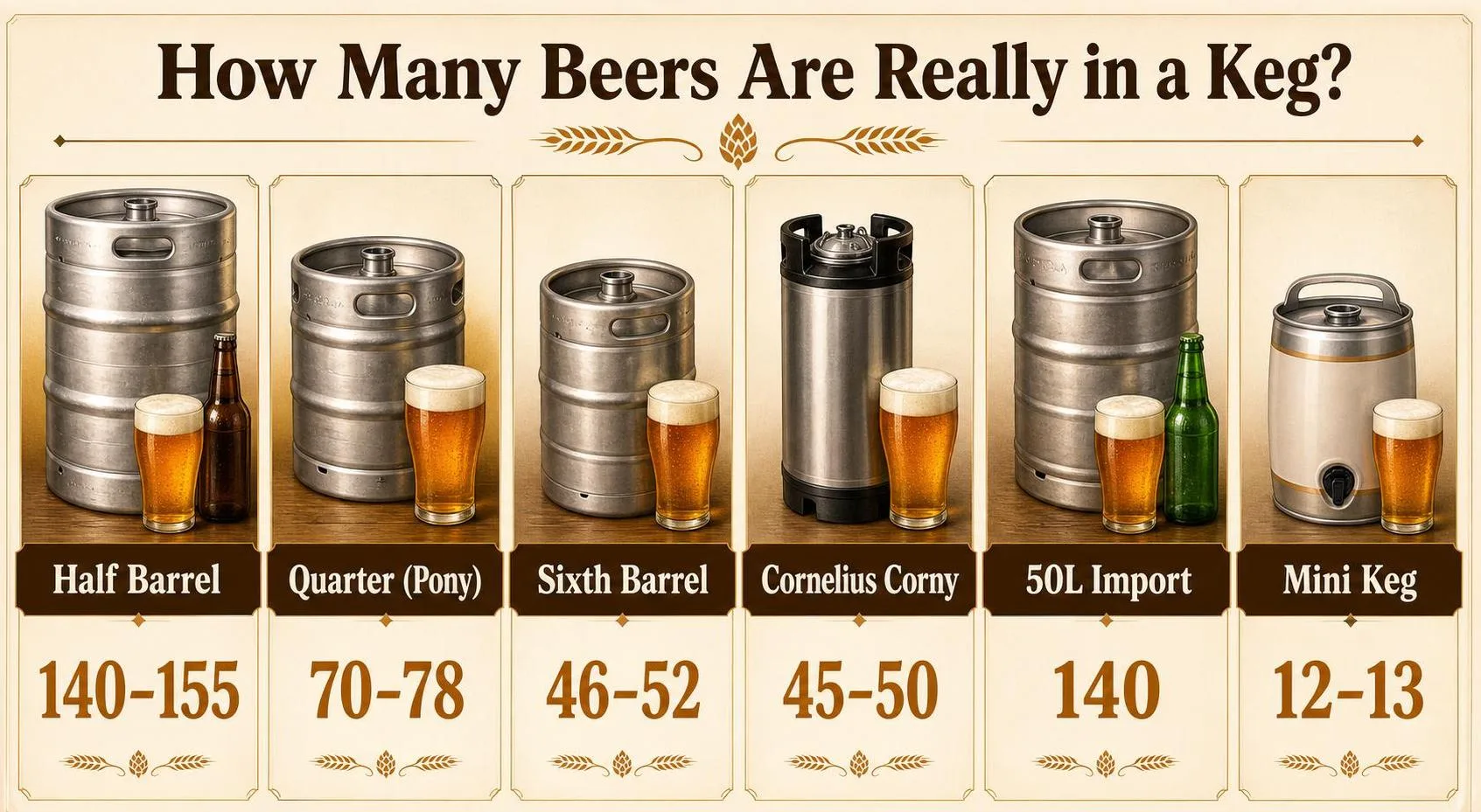How Many Bottles Of Beer In A Keg? A Real-World, Experience-Driven Guide 1 How Many Beers Are Really in a Keg? — key facts at a glance
