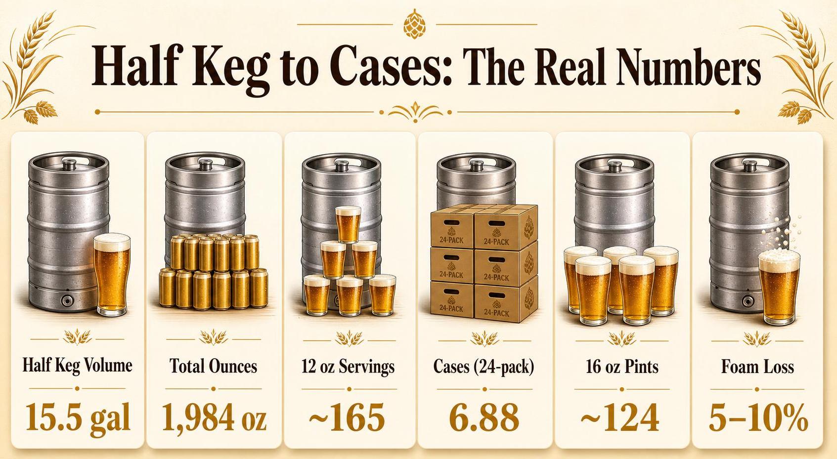 How Many Cases In A Half Keg? 1 Half Keg to Cases: The Real Numbers — key facts at a glance