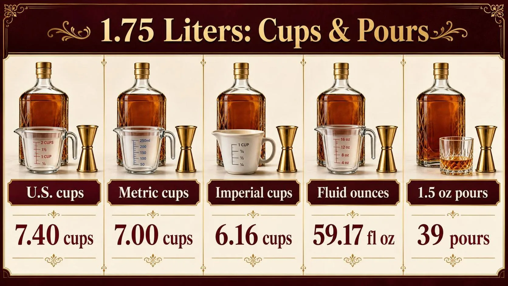 How Many Cups In 1.75 Liters? 1 1.75 Liters: Cups & Pours — key facts at a glance