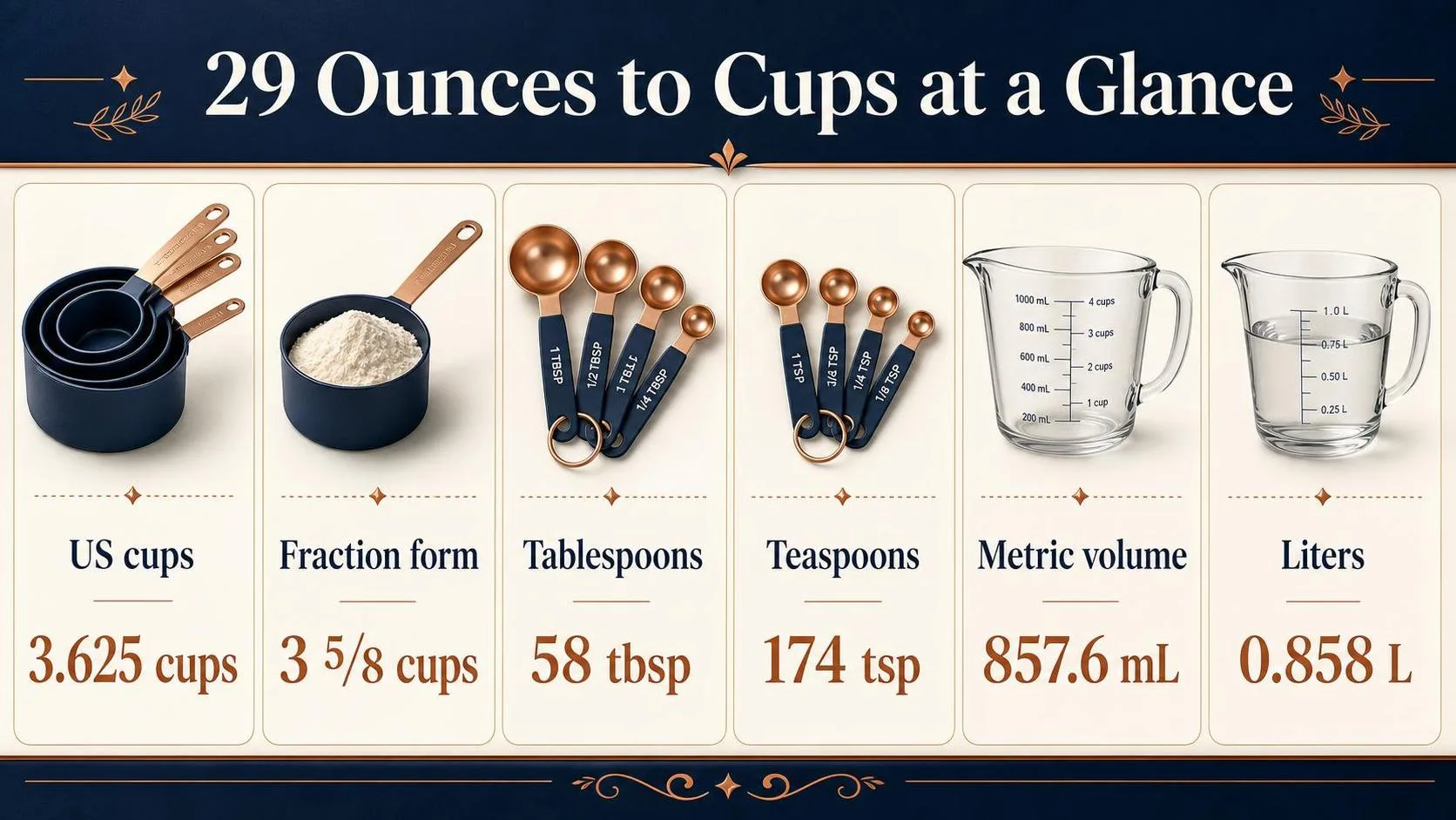 How Many Cups Is 29 Ounces? 1 29 Ounces to Cups at a Glance — key facts at a glance