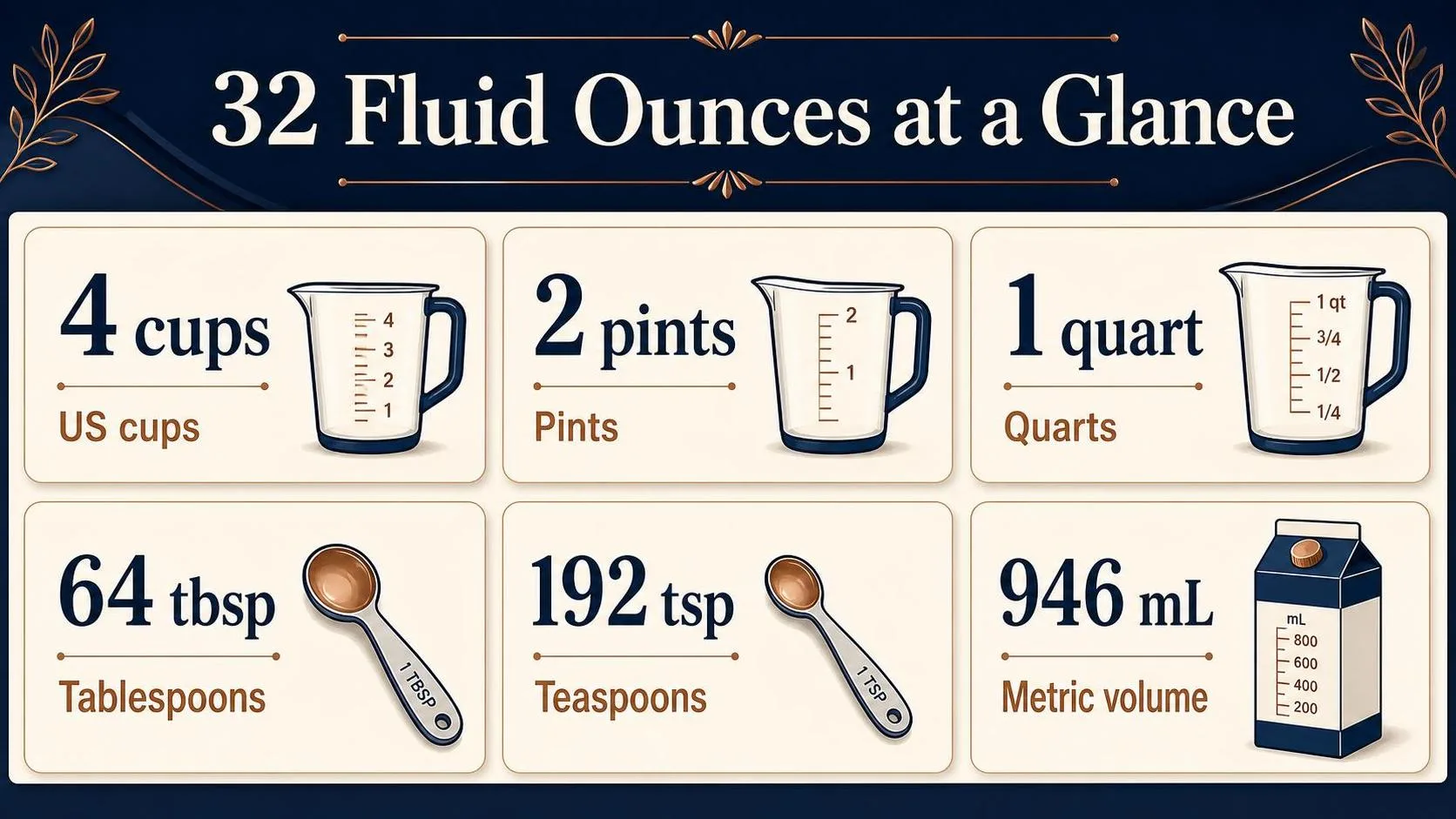 How Many Cups Is 32 Fluid Ounces? A Surprisingly Simple Measurement Explained (With Real-Life Experience) 1 32 Fluid Ounces at a Glance — key facts at a glance