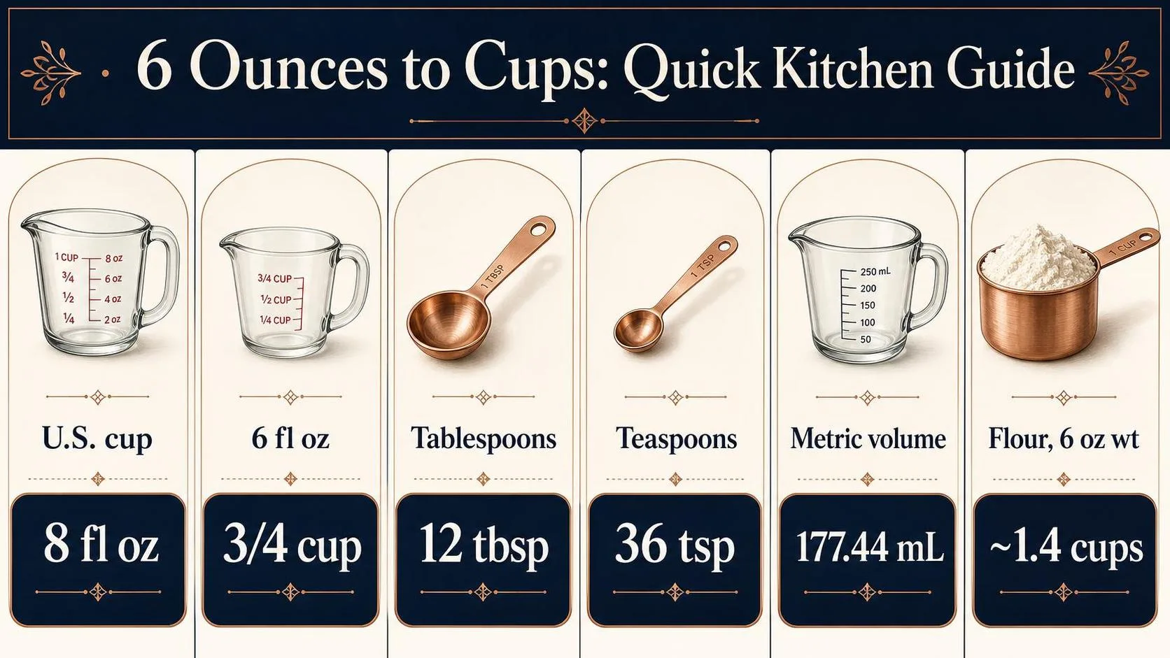 6 Ounces to Cups: Quick Kitchen Guide — key facts at a glance