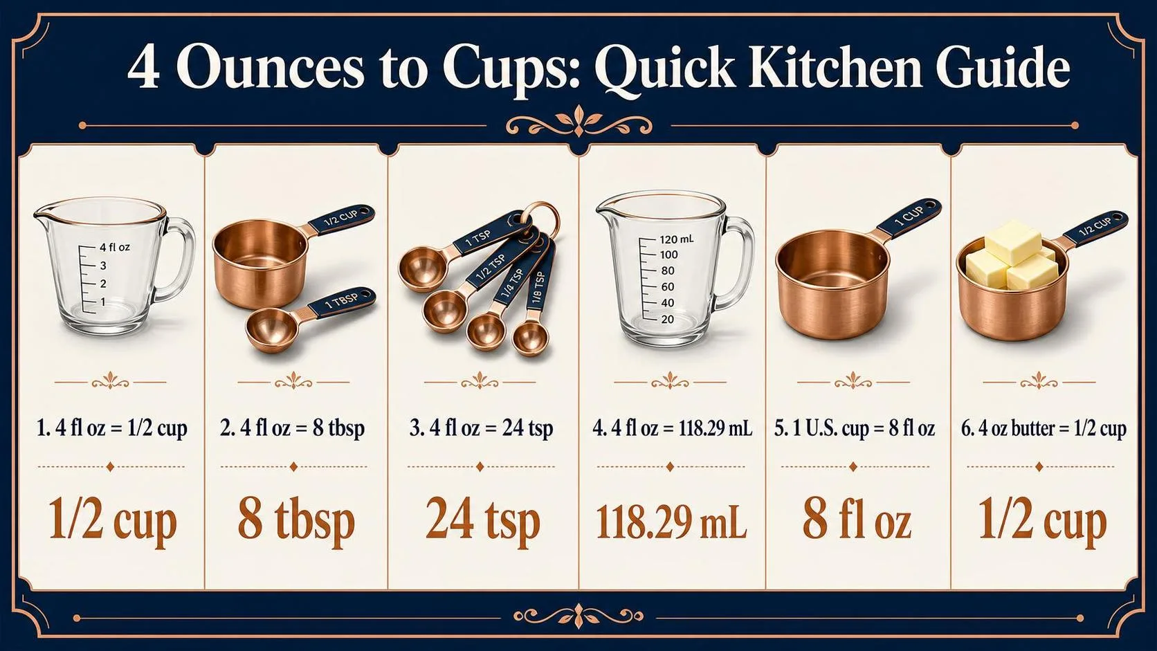 4 Ounces to Cups: Quick Kitchen Guide — key facts at a glance