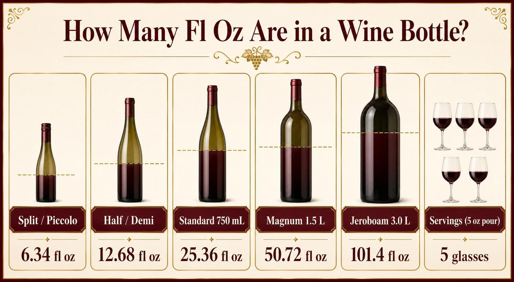 How Many Fl Oz Are in a Wine Bottle? — key facts at a glance