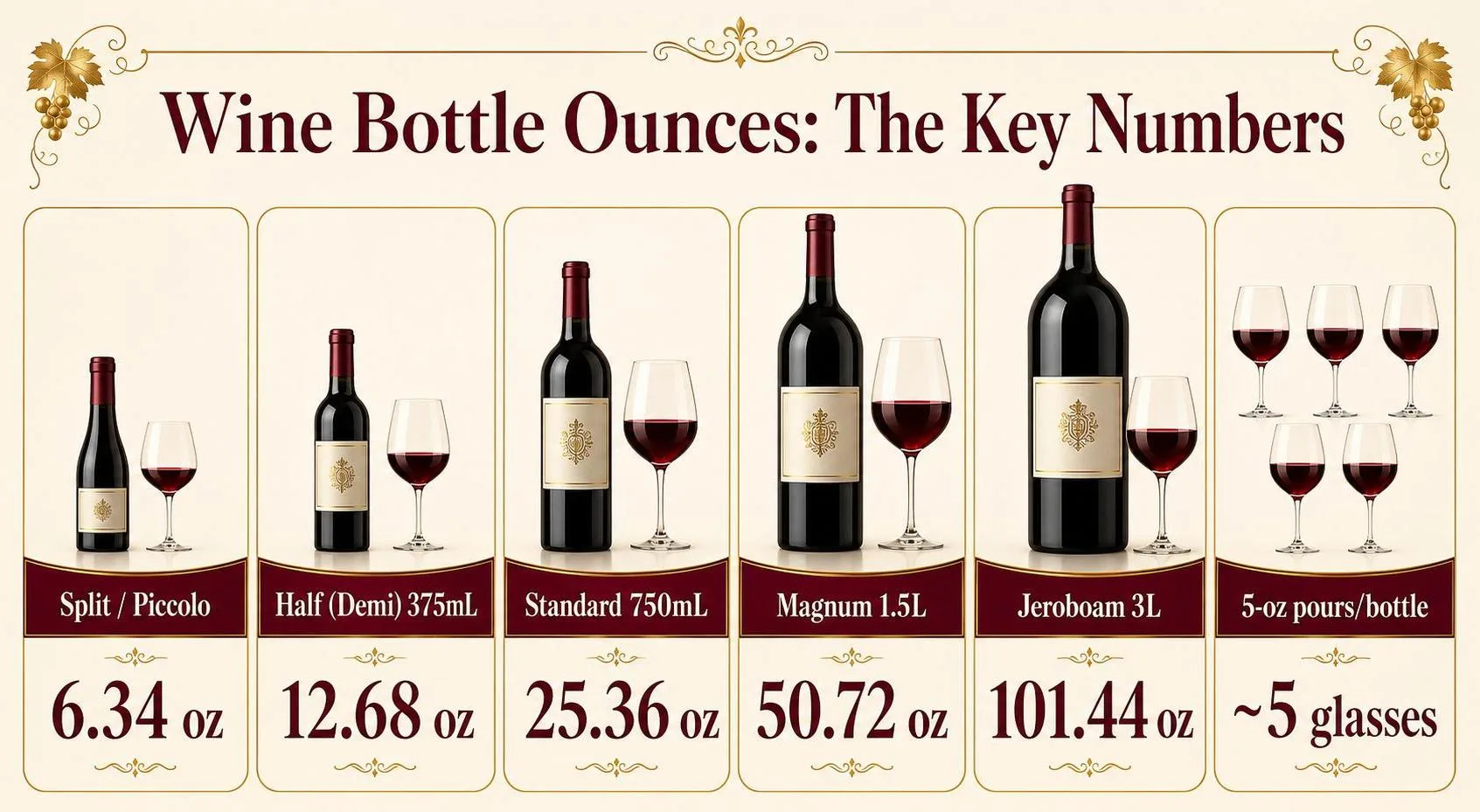 How Many Fluid Ounces In A Bottle Of Wine? 1 Wine Bottle Ounces: The Key Numbers — key facts at a glance