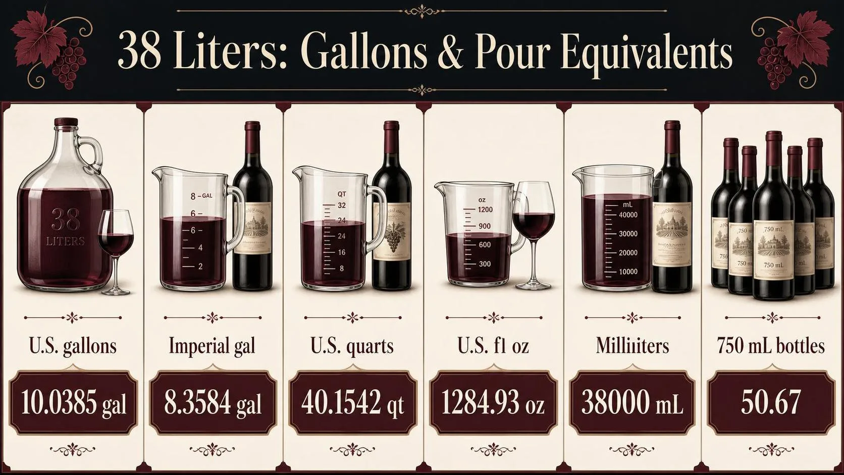 How Many Gallons Is 38 Liters? 1 38 Liters: Gallons & Pour Equivalents — key facts at a glance