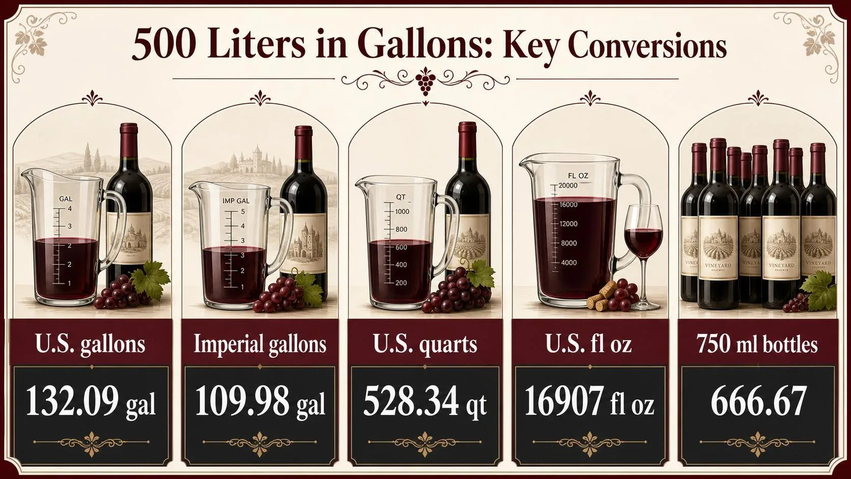 How Many Gallons Is 500 Liters? 1 500 Liters in Gallons: Key Conversions — key facts at a glance