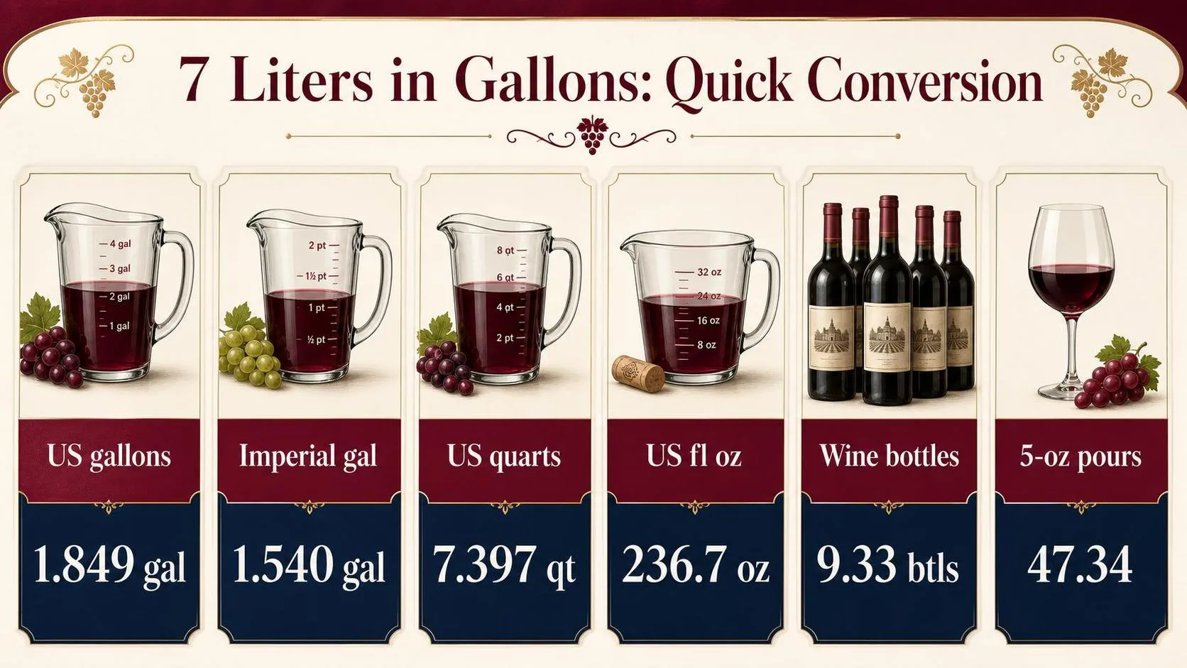 7 Liters in Gallons: Quick Conversion — key facts at a glance