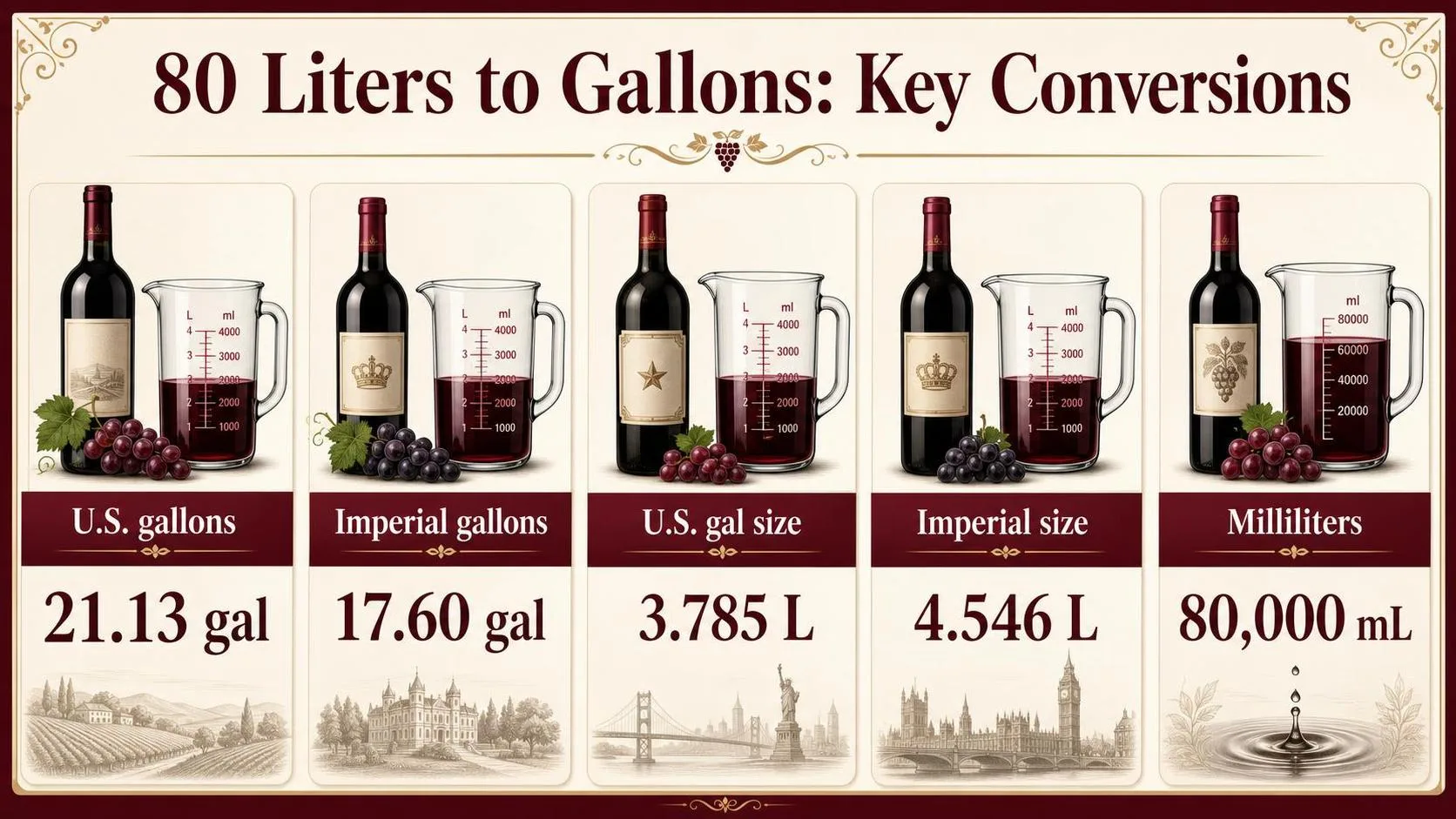 80 Liters to Gallons: Key Conversions — key facts at a glance