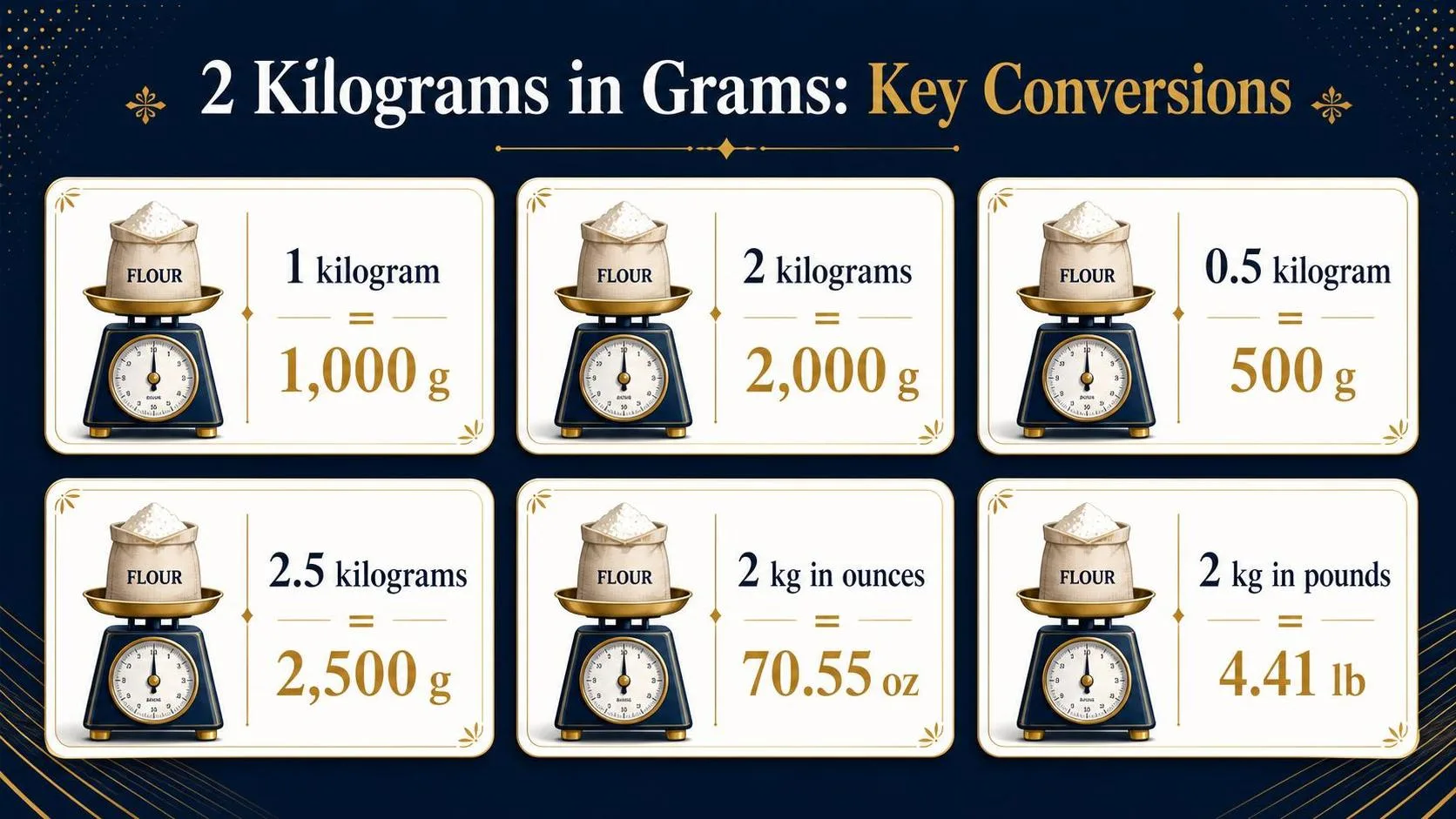 How Many Grams Are In 2 Kilograms? 1 2 Kilograms in Grams: Key Conversions — key facts at a glance