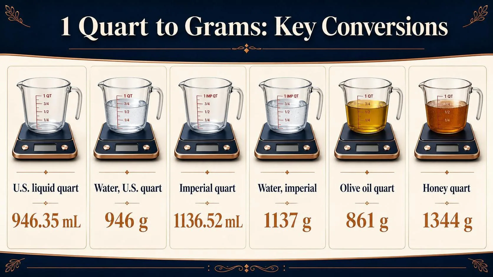 How Many Grams In 1 Quart? 1 1 Quart to Grams: Key Conversions — key facts at a glance