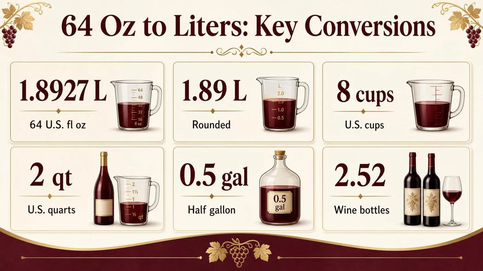 64 Oz to Liters: Key Conversions — key facts at a glance