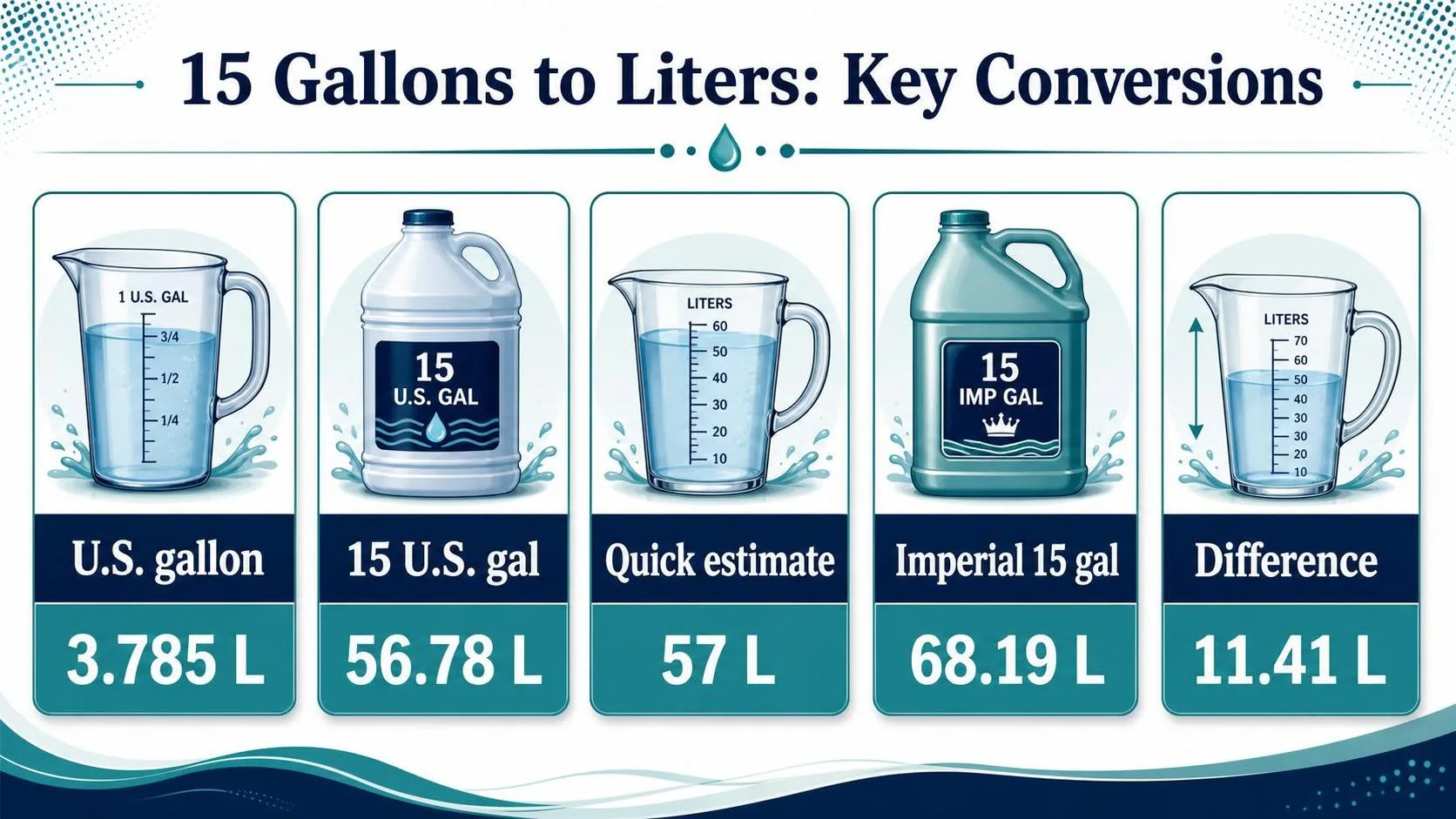 15 Gallons to Liters: Key Conversions — key facts at a glance