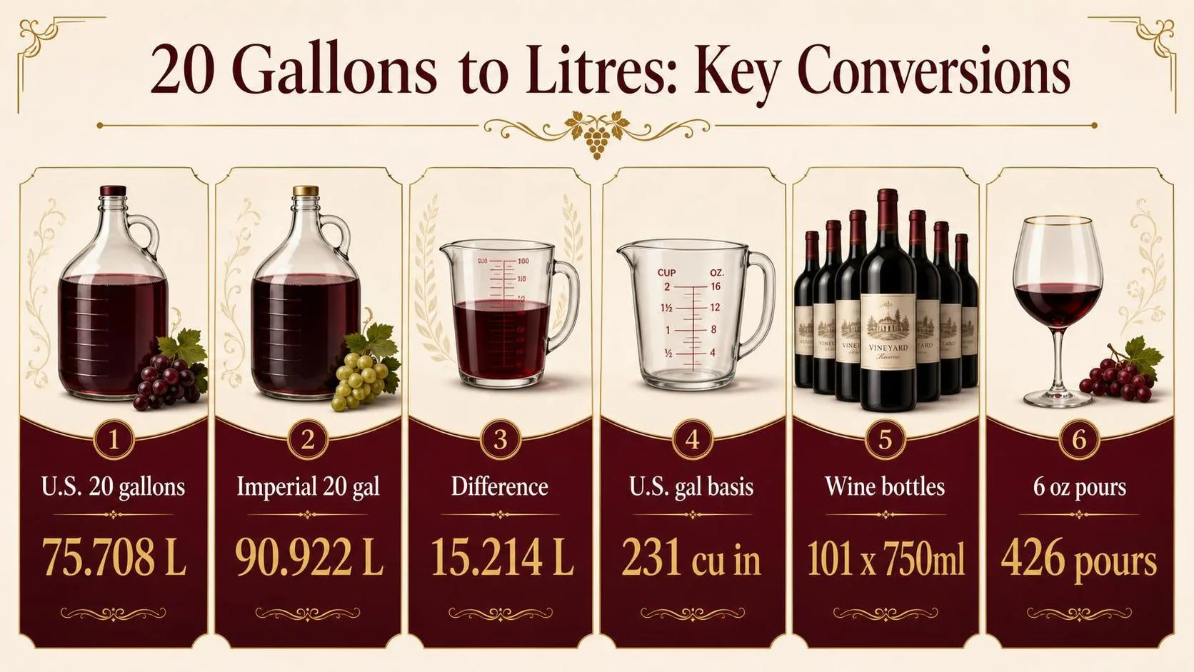 20 Gallons to Litres: Key Conversions — key facts at a glance