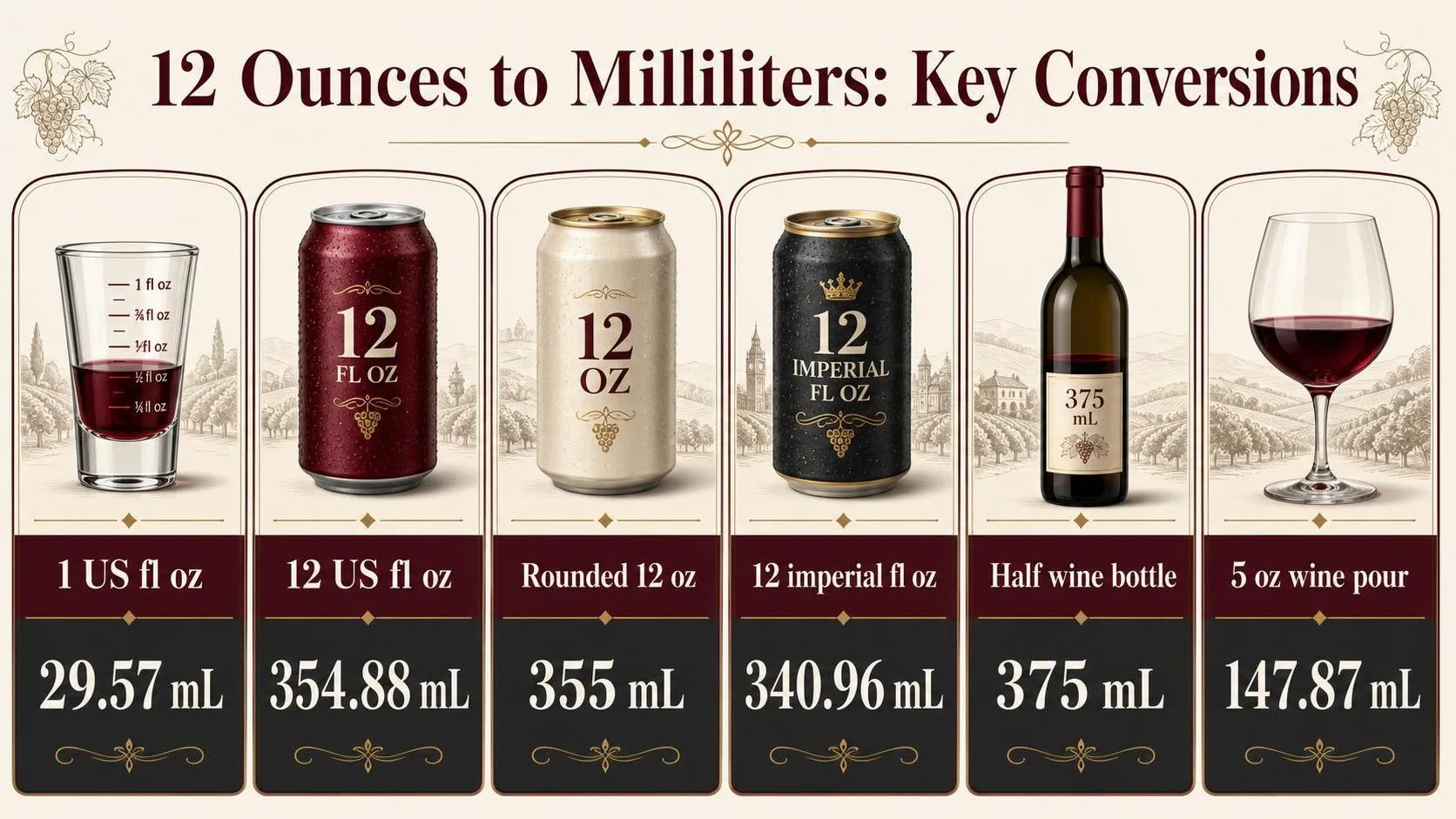 12 Ounces to Milliliters: Key Conversions — key facts at a glance