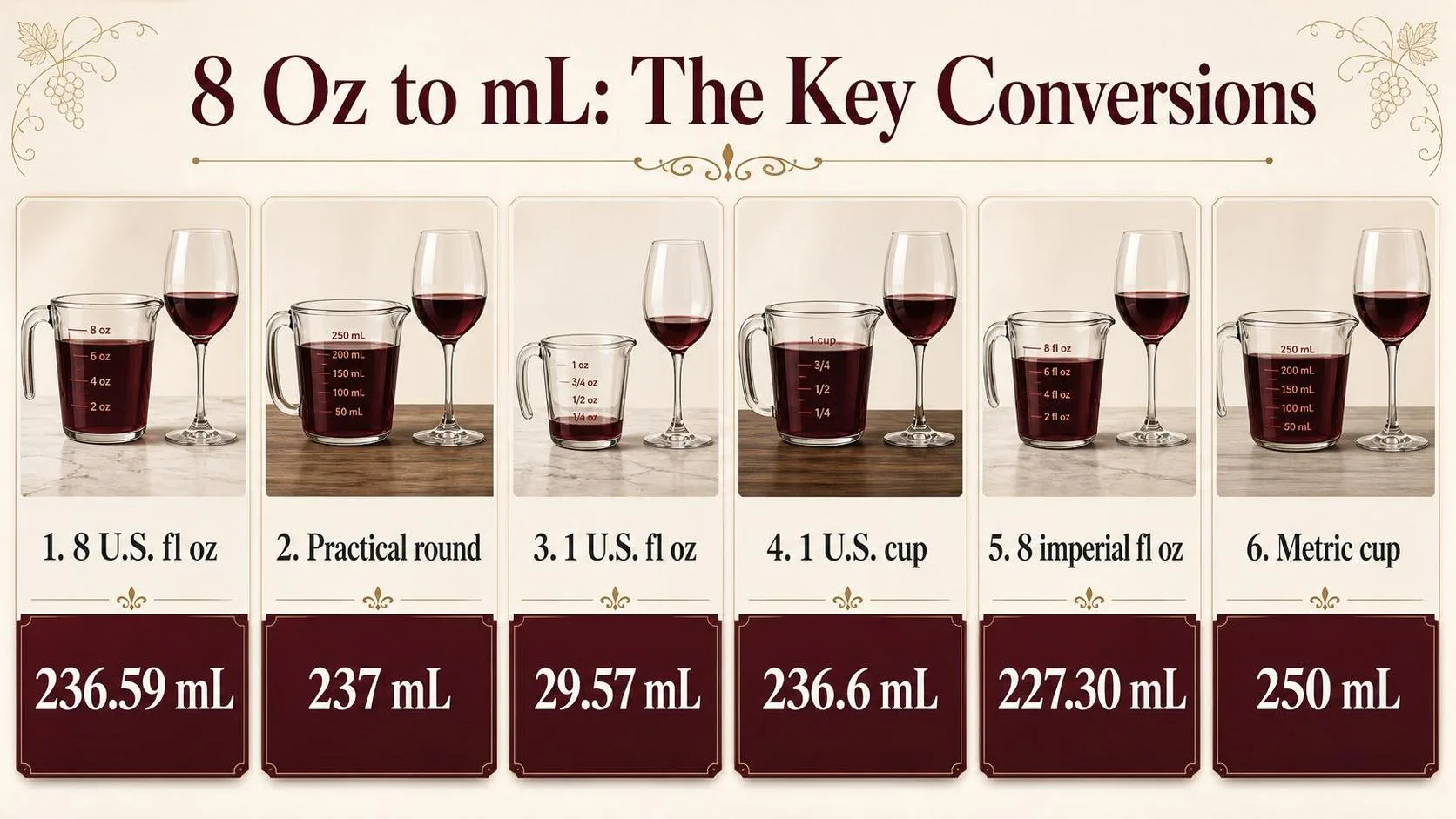 8 Oz to mL: The Key Conversions — key facts at a glance