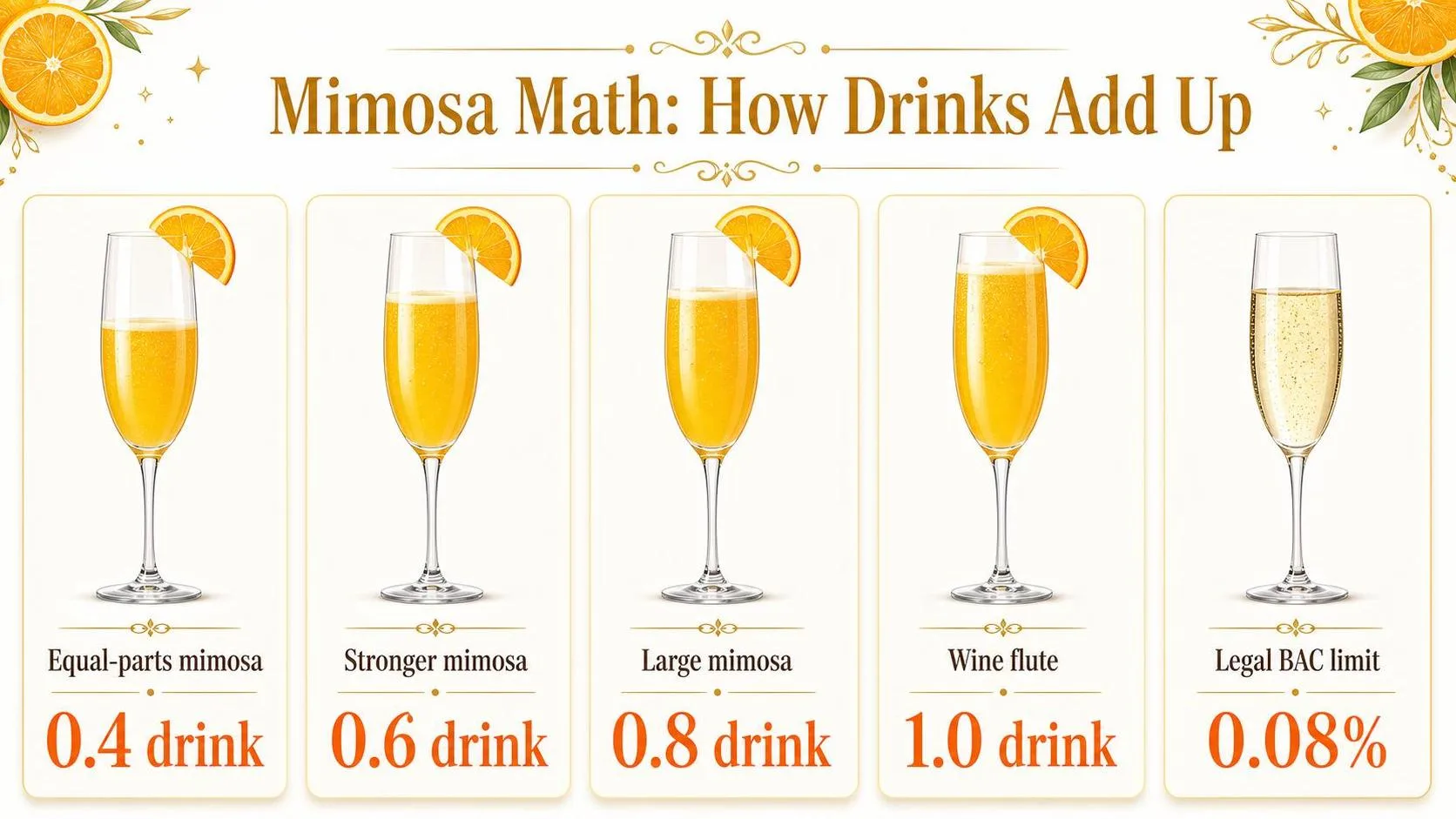 Mimosa Math: How Drinks Add Up — key facts at a glance