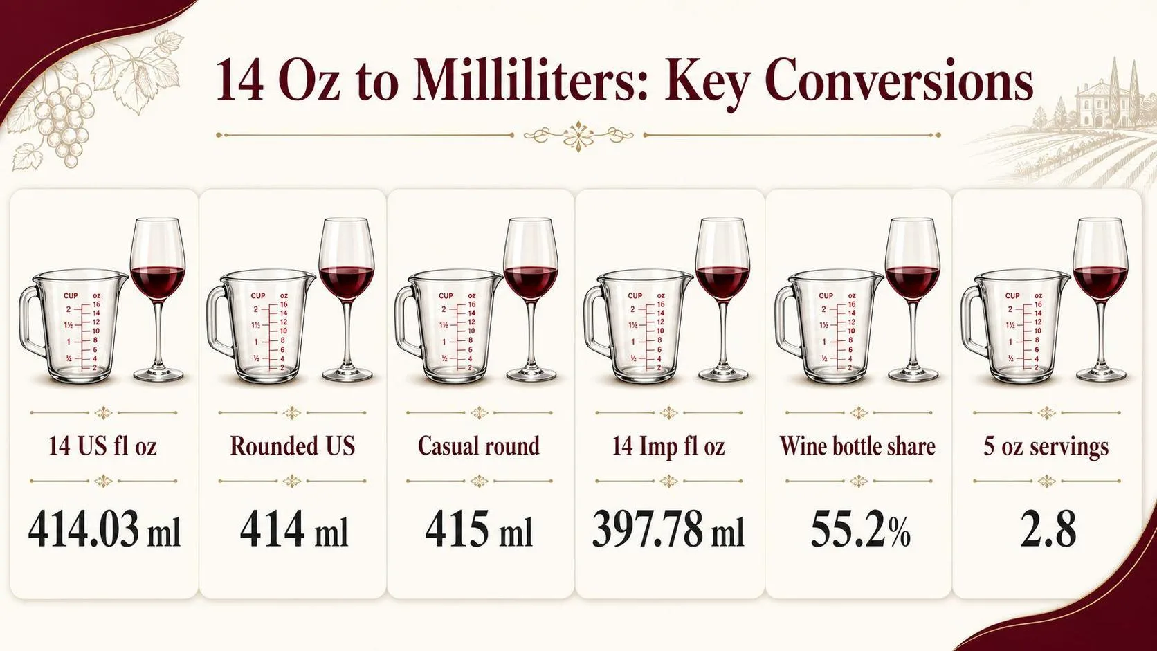 How Many Ml Is 14 Oz? (2026 Expert Guide) – Accurate Conversion, Practical Uses & Real-Life Insights 1 14 Oz to Milliliters: Key Conversions — key facts at a glance