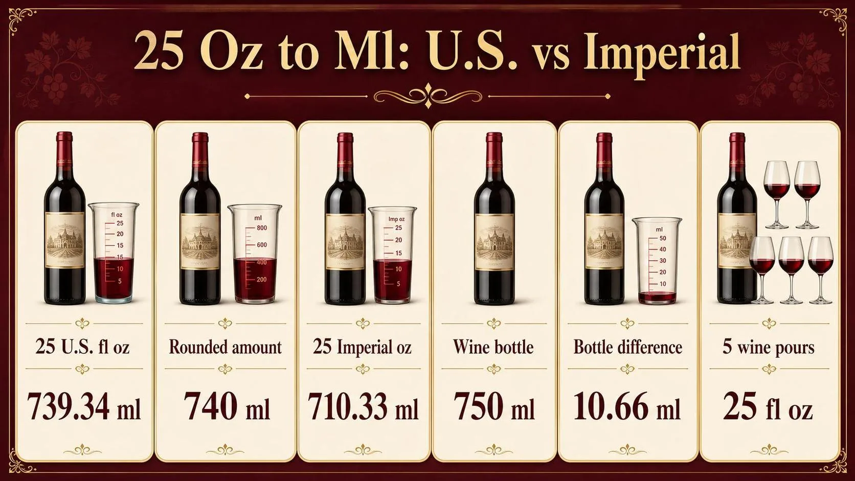 25 Oz to Ml: U.S. vs Imperial — key facts at a glance