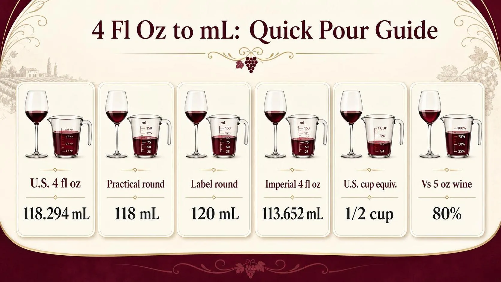 How Many Ml Is 4 Fl Oz? 1 4 Fl Oz to mL: Quick Pour Guide — key facts at a glance