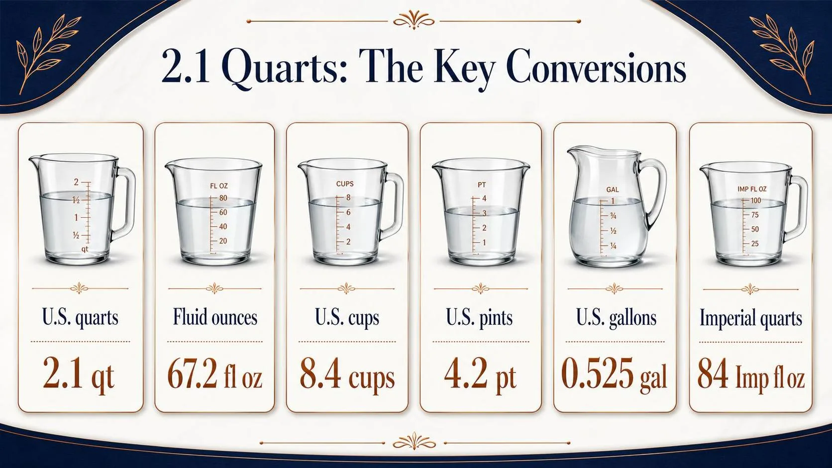 2.1 Quarts: The Key Conversions — key facts at a glance