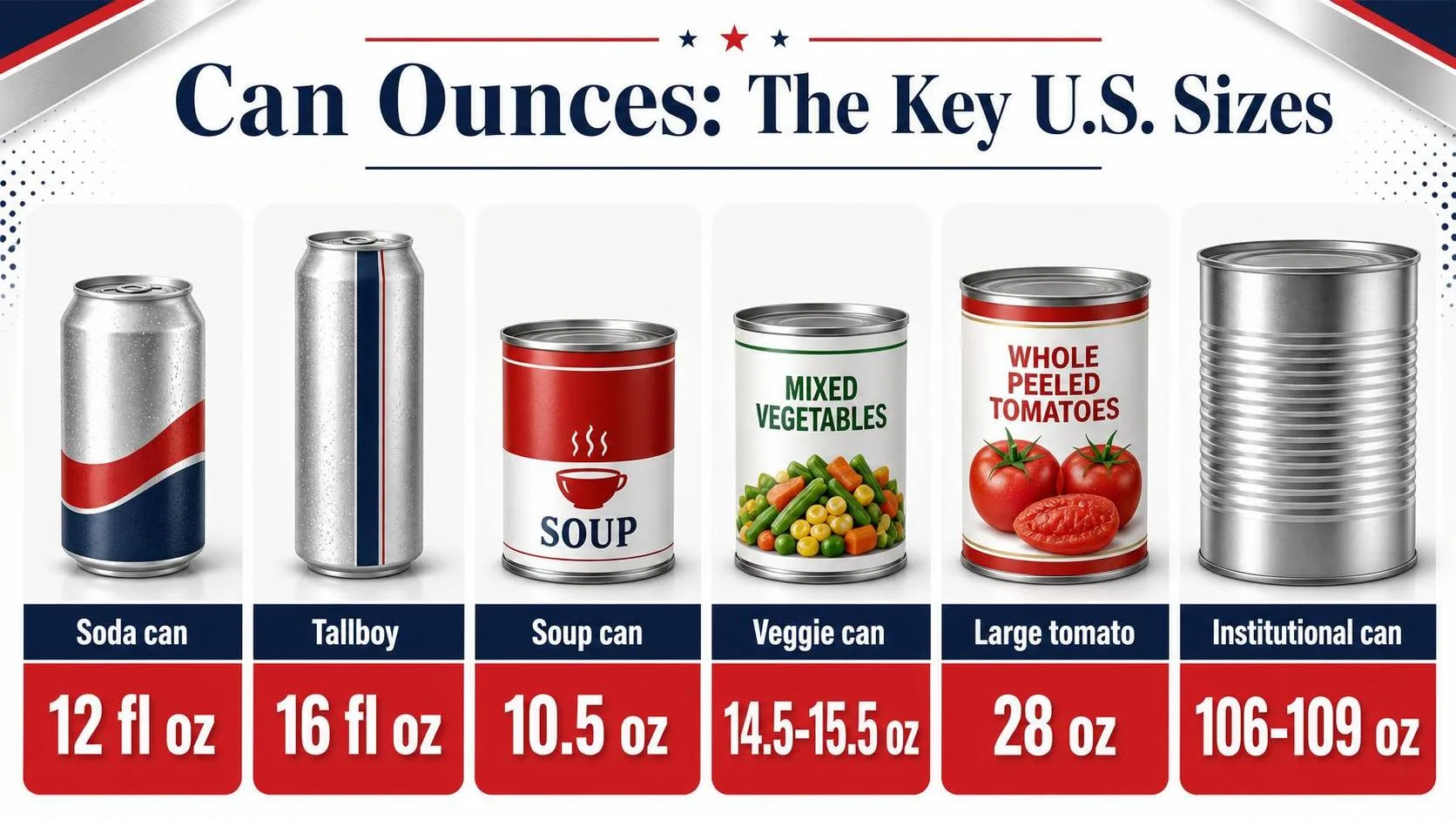 How Many Ounces In A Can? 1 Can Ounces: The Key U.S. Sizes — key facts at a glance