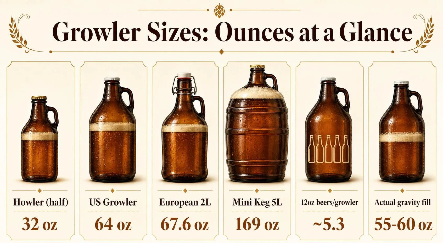How Many Ounces in a Growler? A Complete, Real-World Guide From Someone Who Actually Uses Them 1 Growler Sizes: Ounces at a Glance — key facts at a glance