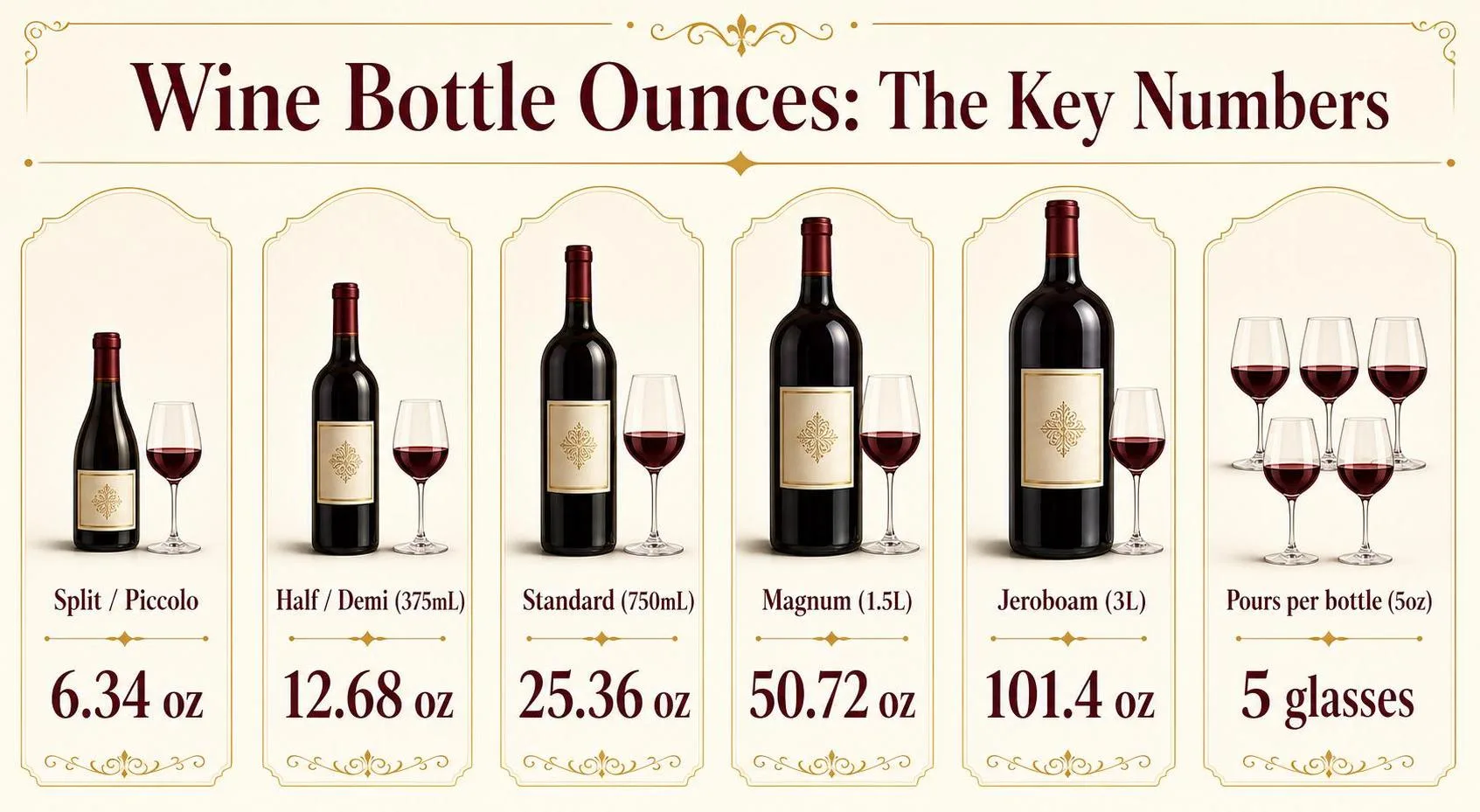 How Many Ounces In Wine Bottle? The Complete, Real-World Guide (2026 Edition) 1 Wine Bottle Ounces: The Key Numbers — key facts at a glance