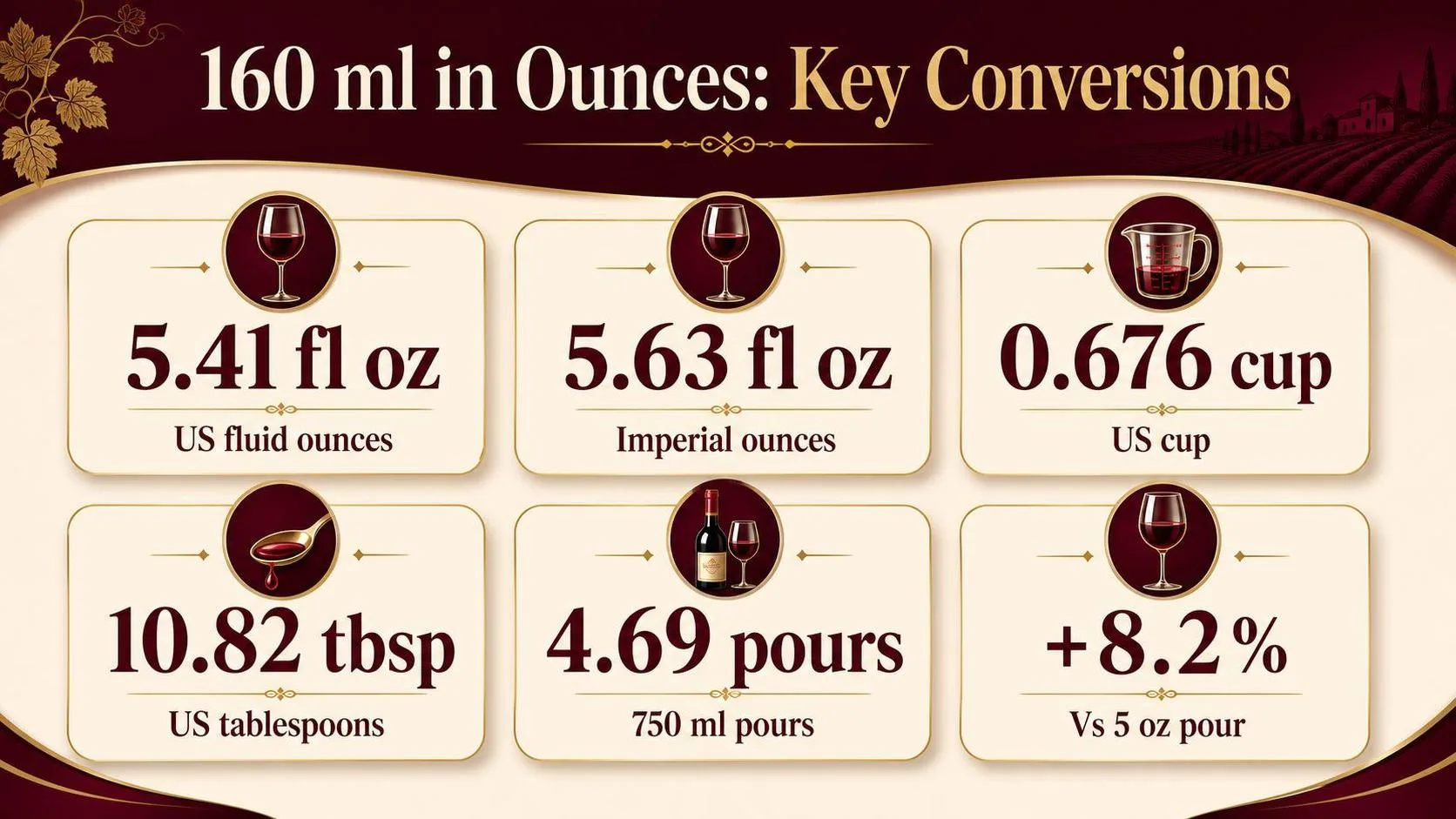 How Many Ounces Is 160 Ml? 1 160 ml in Ounces: Key Conversions — key facts at a glance
