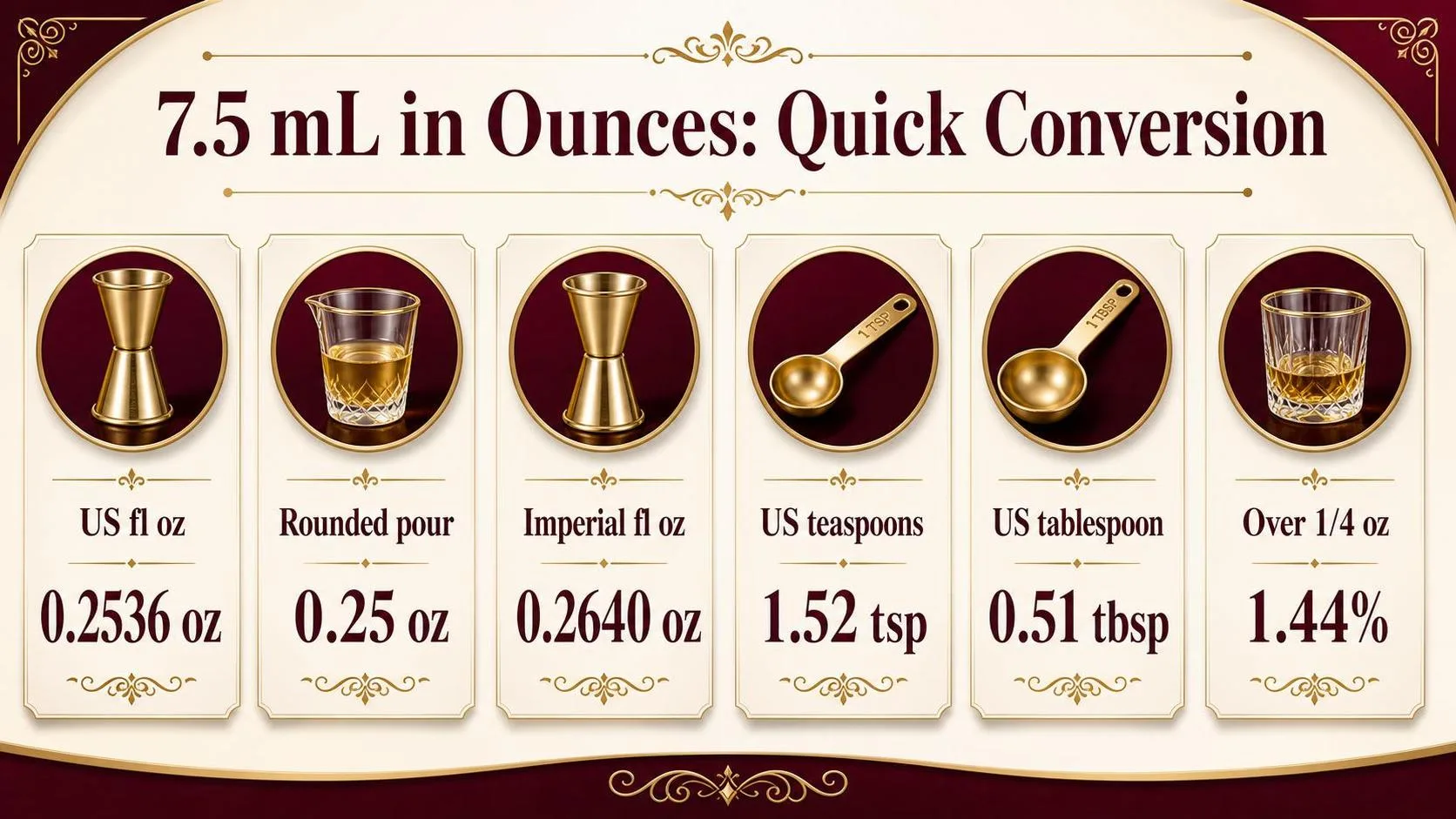 7.5 mL in Ounces: Quick Conversion — key facts at a glance