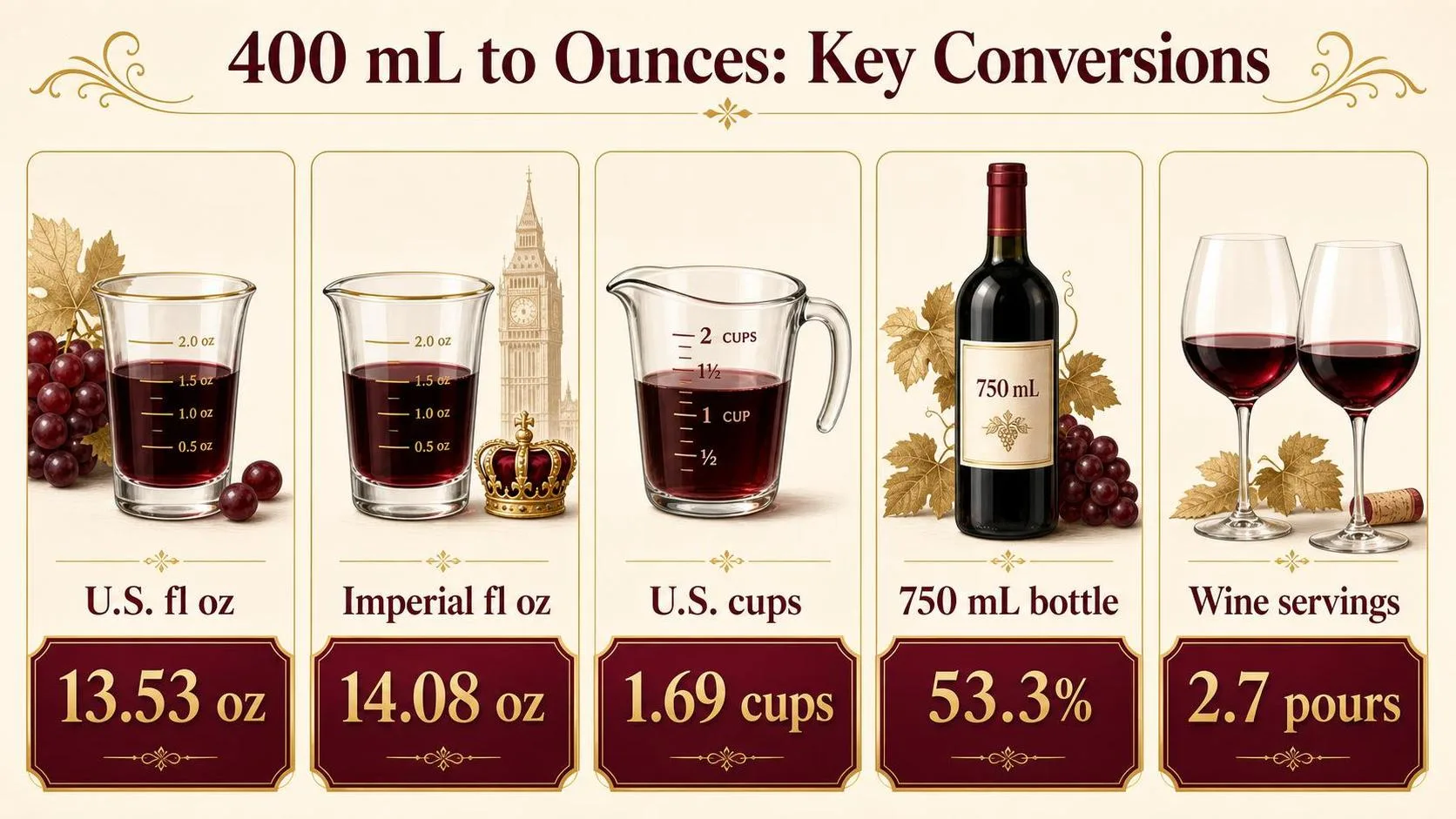 400 mL to Ounces: Key Conversions — key facts at a glance