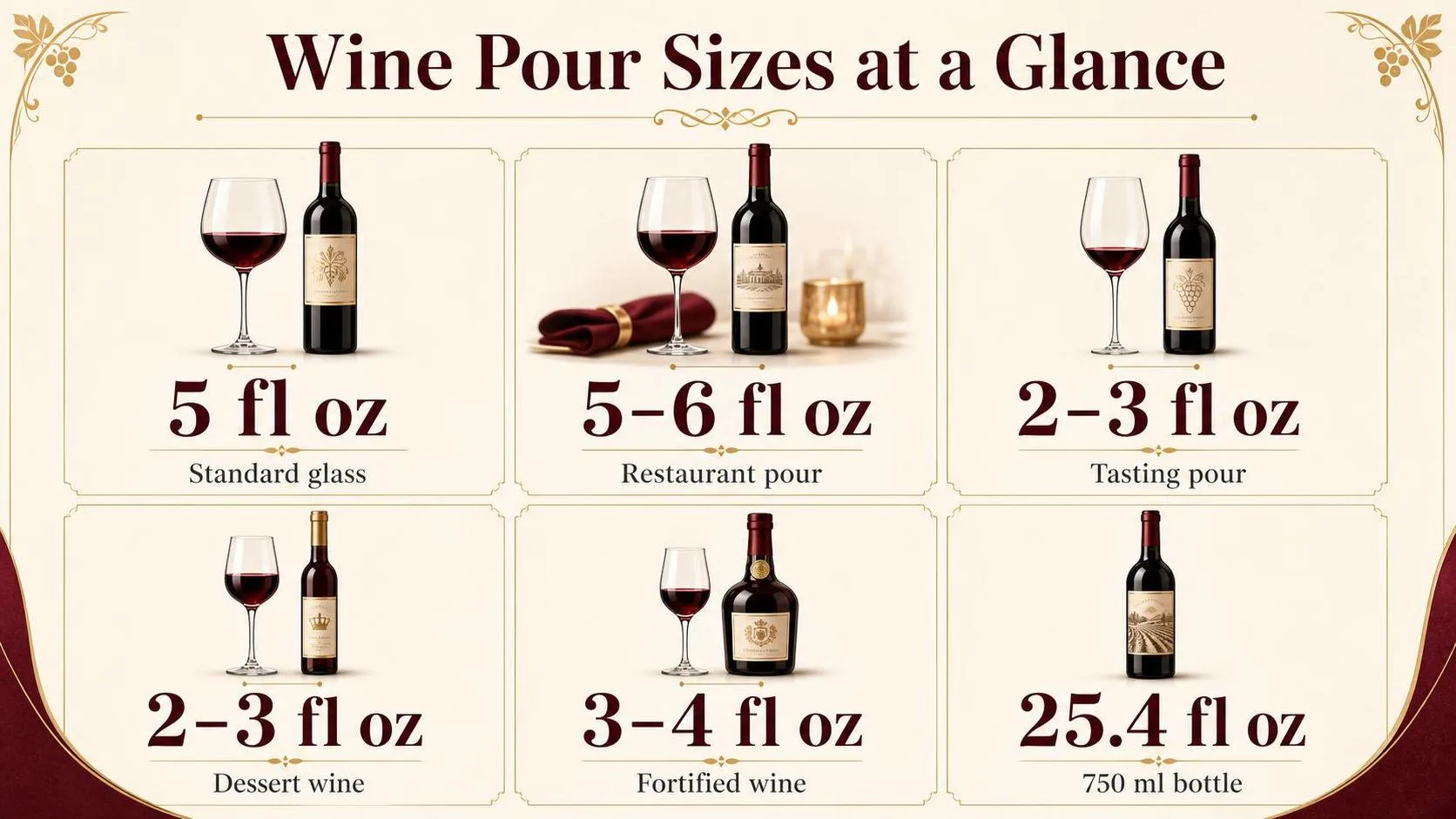 How Many Oz In Glass Of Wine? 1 Wine Pour Sizes at a Glance — key facts at a glance