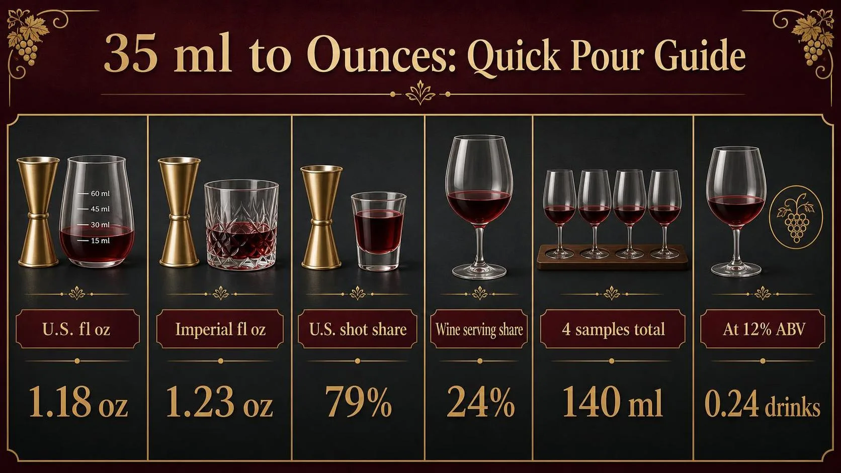 How Many Oz Is 35 Ml? 1 35 ml to Ounces: Quick Pour Guide — key facts at a glance