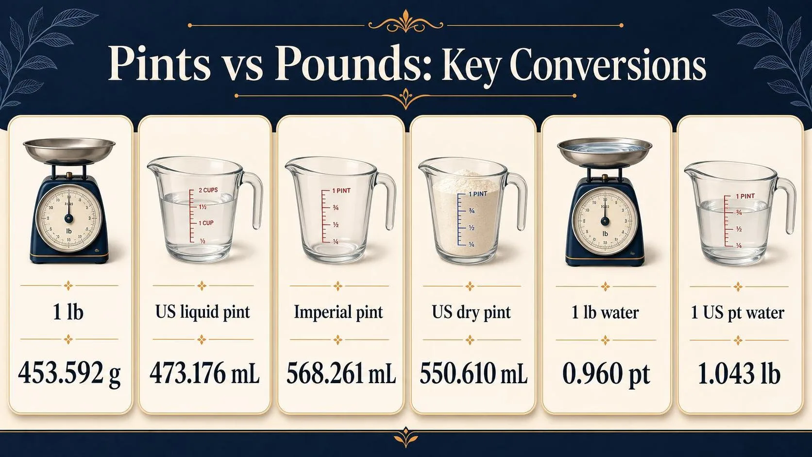 How Many Pints In A Pound? 1 Pints vs Pounds: Key Conversions — key facts at a glance