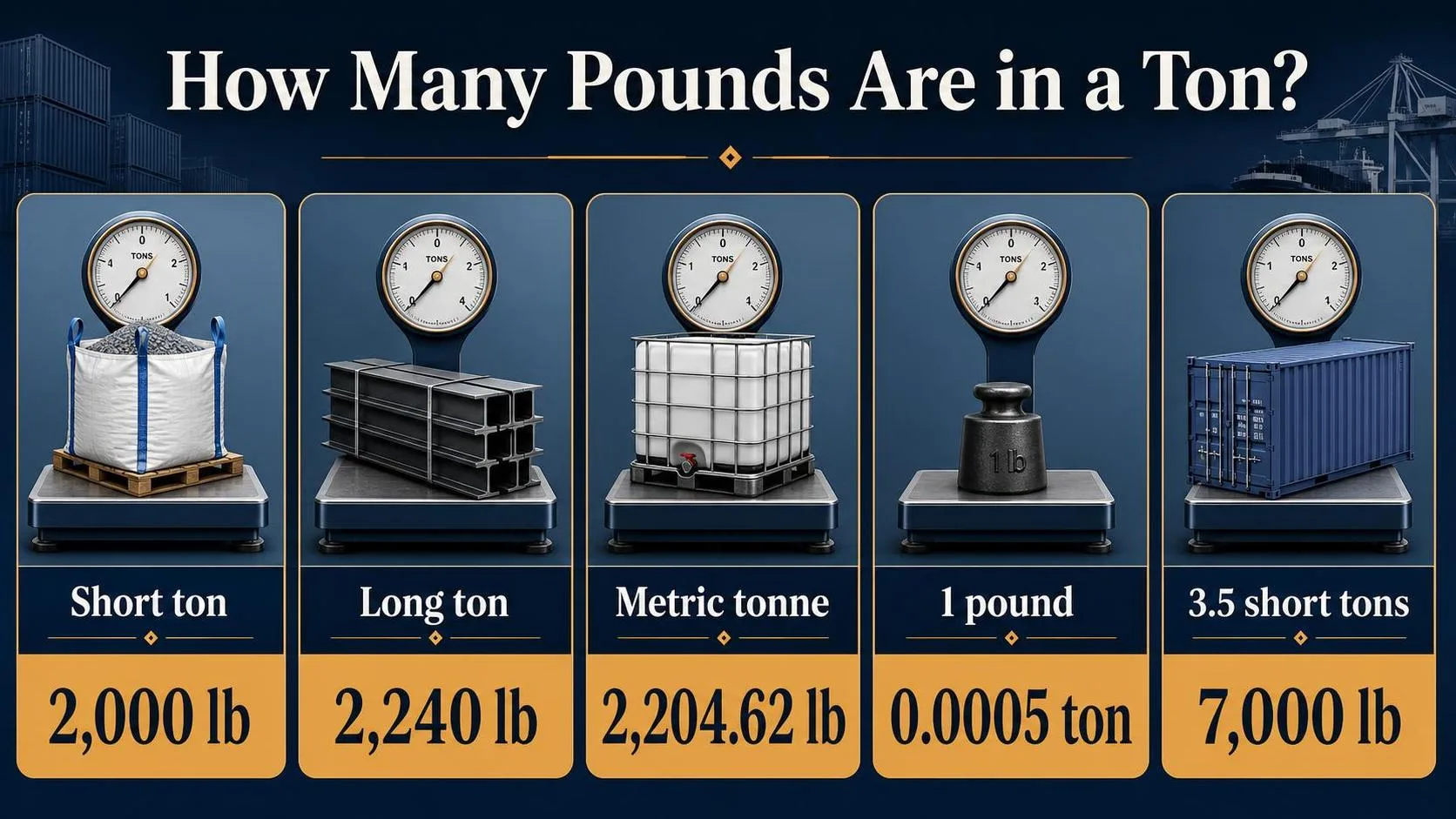 How Many Pounds Are in a Ton? — key facts at a glance