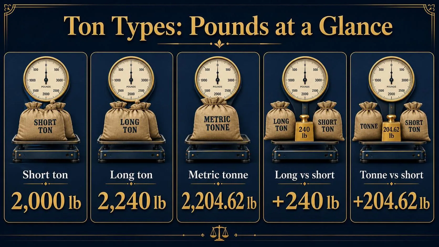 Ton Types: Pounds at a Glance — key facts at a glance