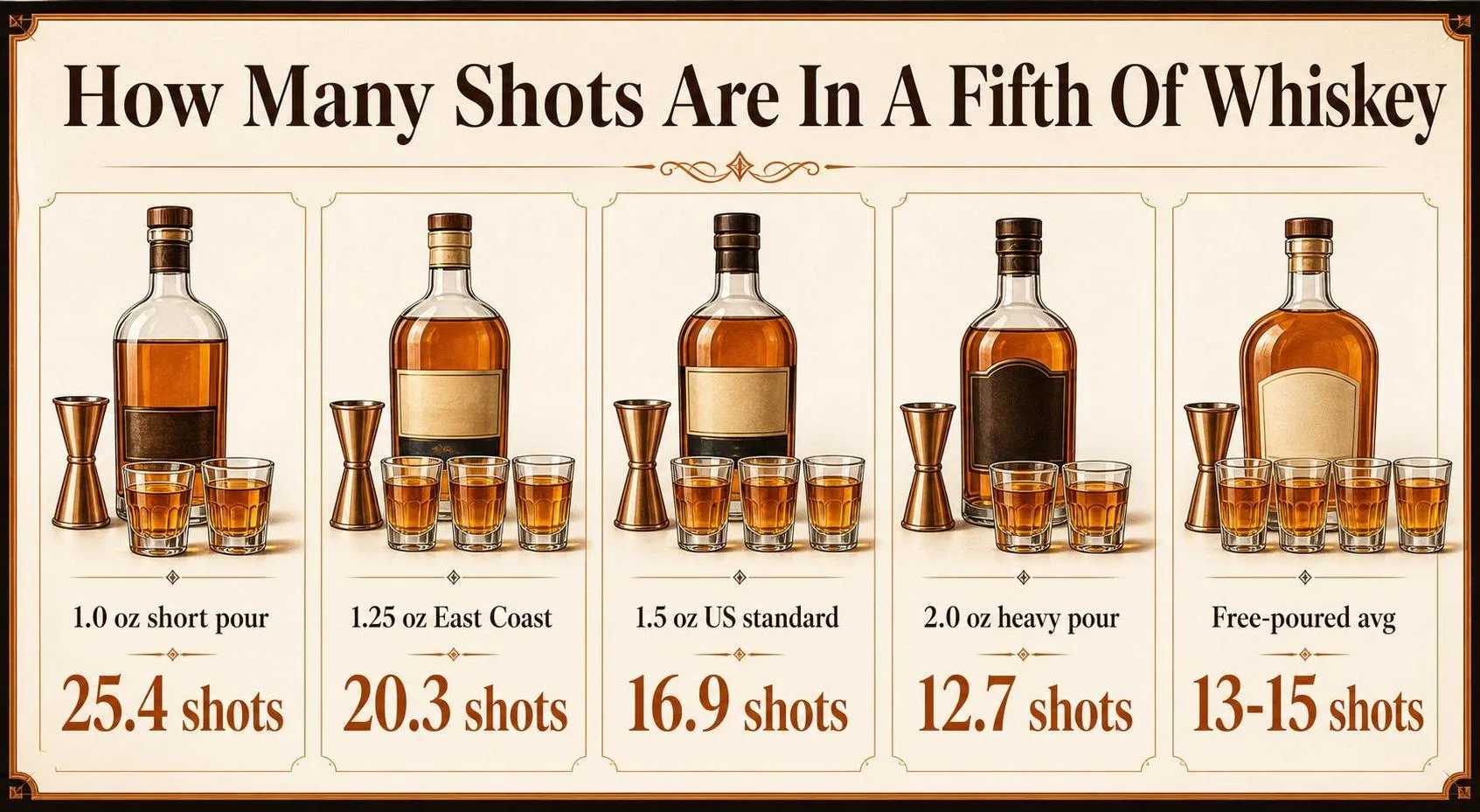 How Many Shots Are In A Fifth Of Whiskey — key facts at a glance