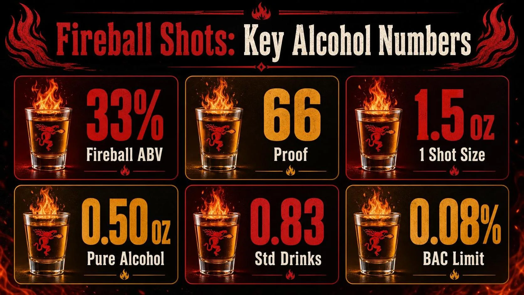 How Many Shots Of Fireball To Get Drunk? 1 Fireball Shots: Key Alcohol Numbers — key facts at a glance