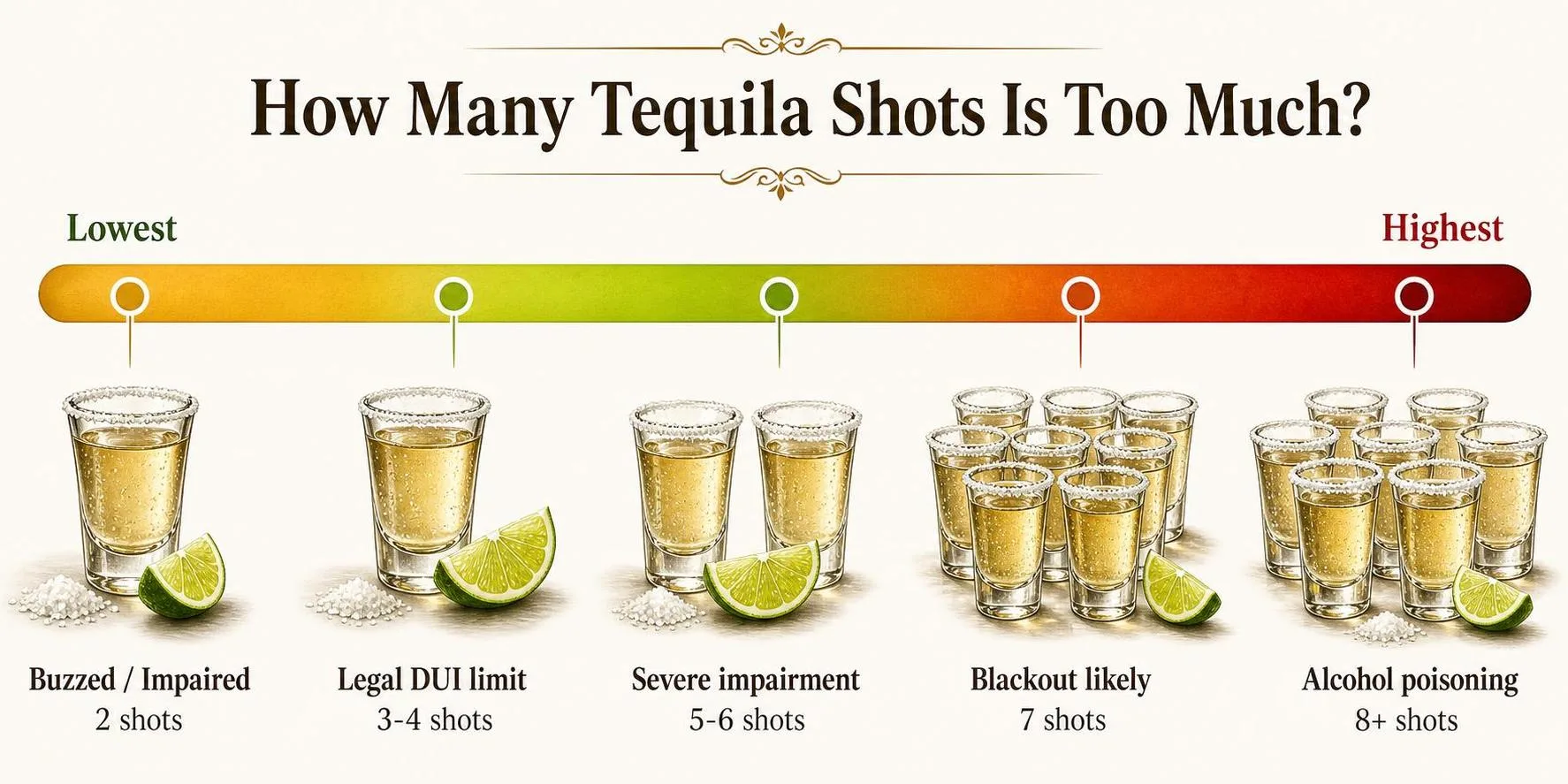 How Many Shots Of Tequila Is Too Much? 1 How Many Tequila Shots Is Too Much? — key facts at a glance