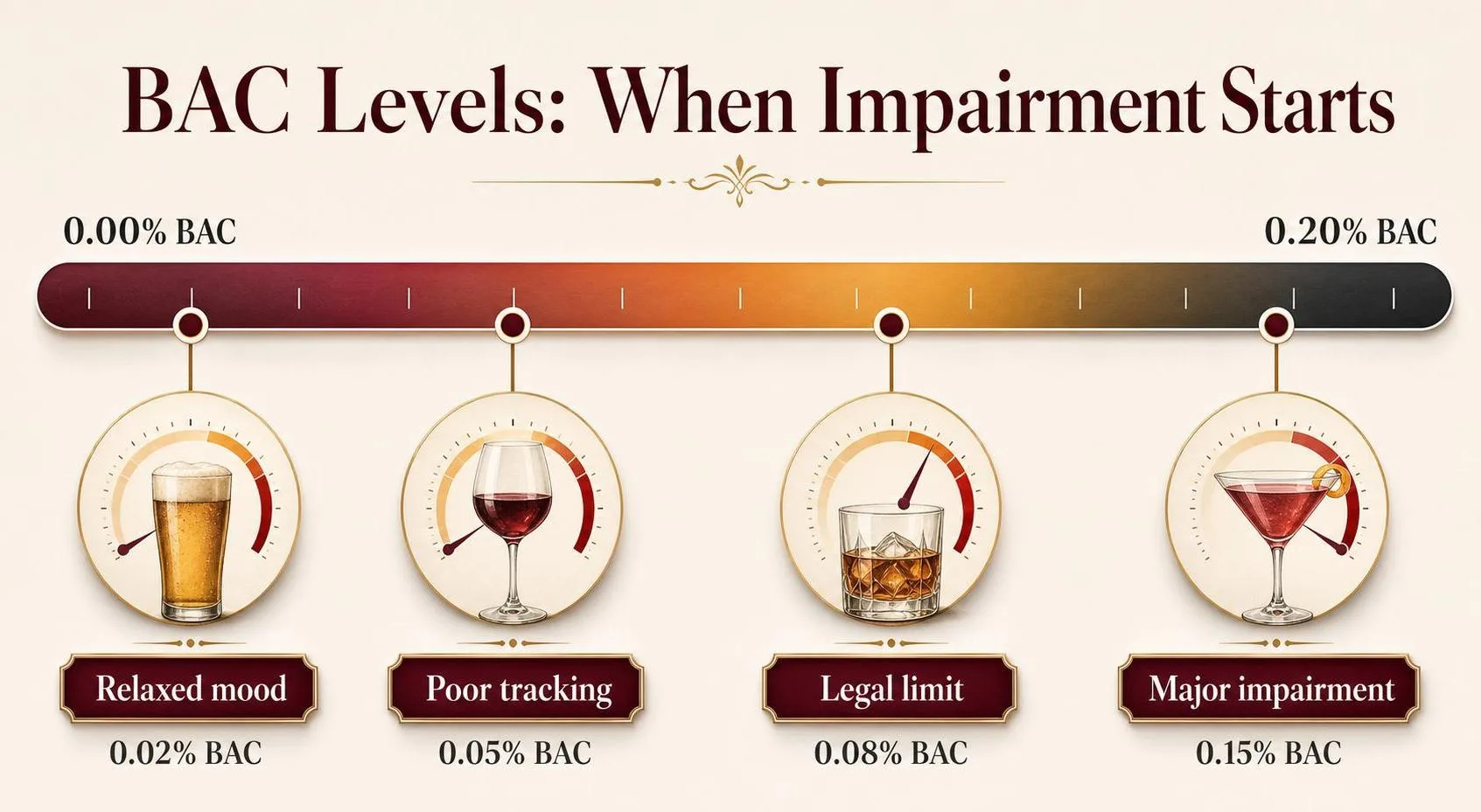 How Much Alcohol To Get Drunk By Weight? 1 BAC Levels: When Impairment Starts — key facts at a glance