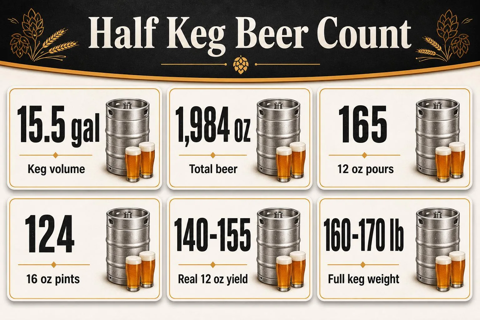 Half Keg Beer Count — key facts at a glance